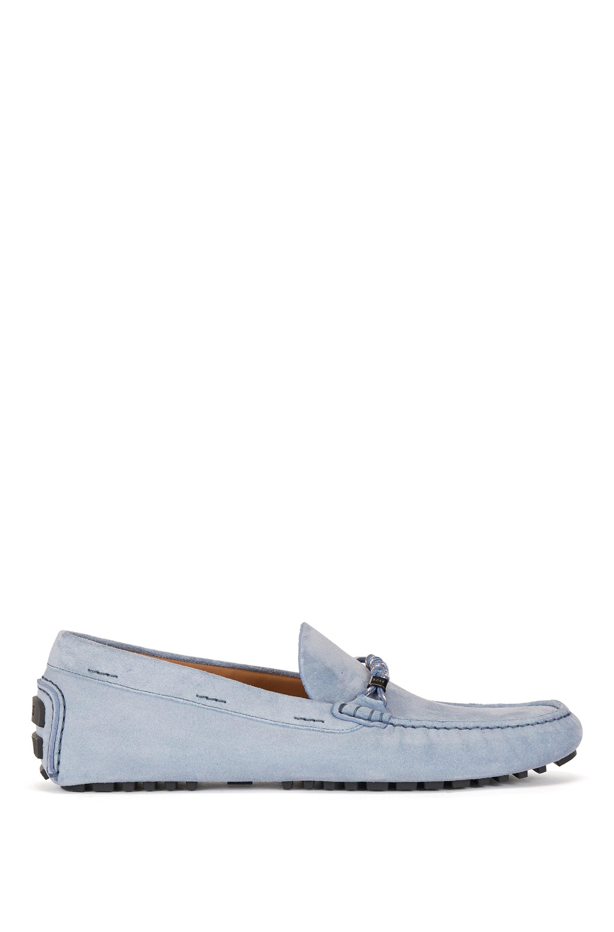 for Men Save 5% Black BOSS by HUGO BOSS Suede Moccasins Trainers in Blue Mens Slip-on shoes BOSS by HUGO BOSS Slip-on shoes 