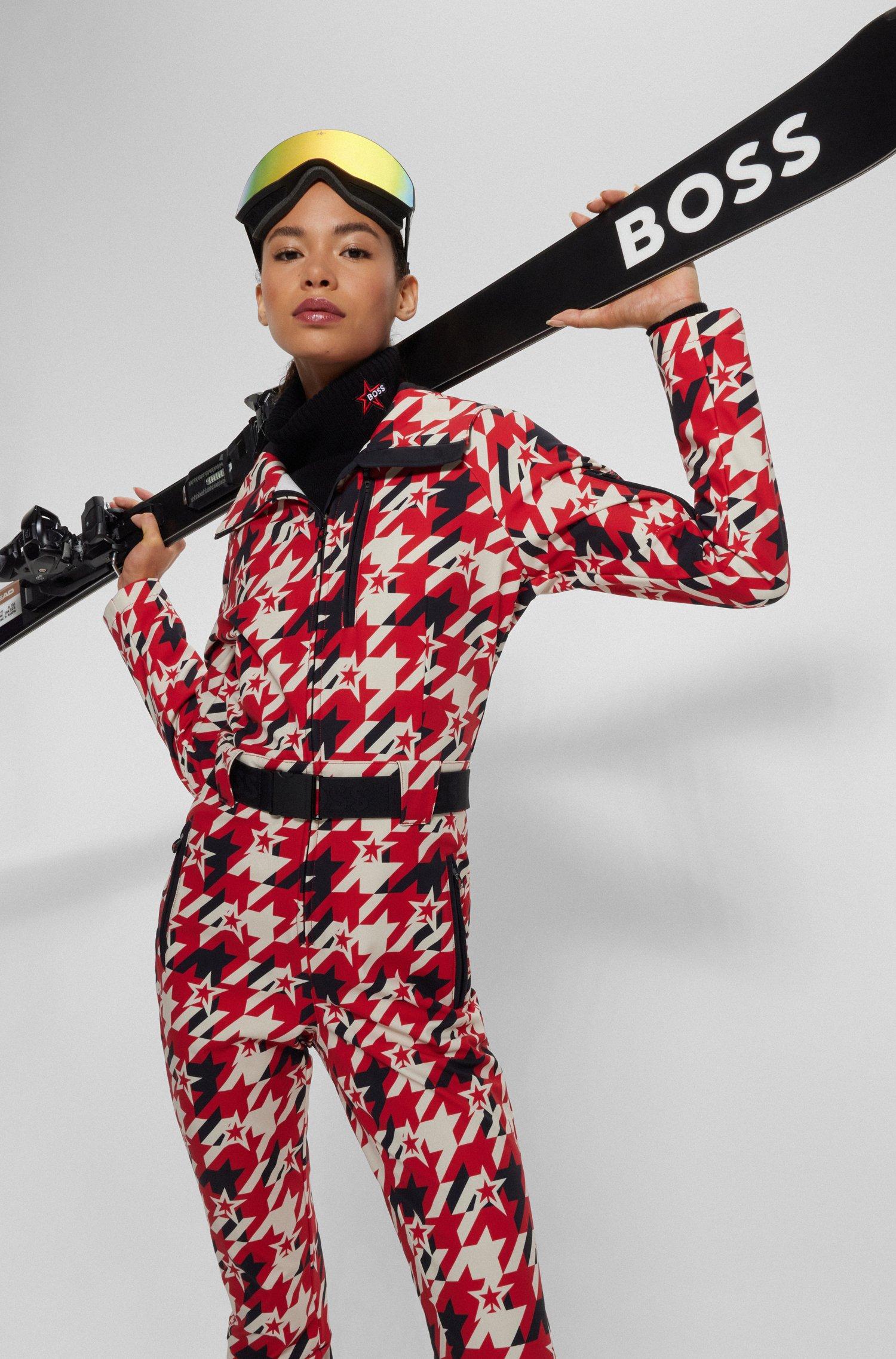 BOSS X Perfect Moment Hooded Ski Suit in Red | Lyst UK