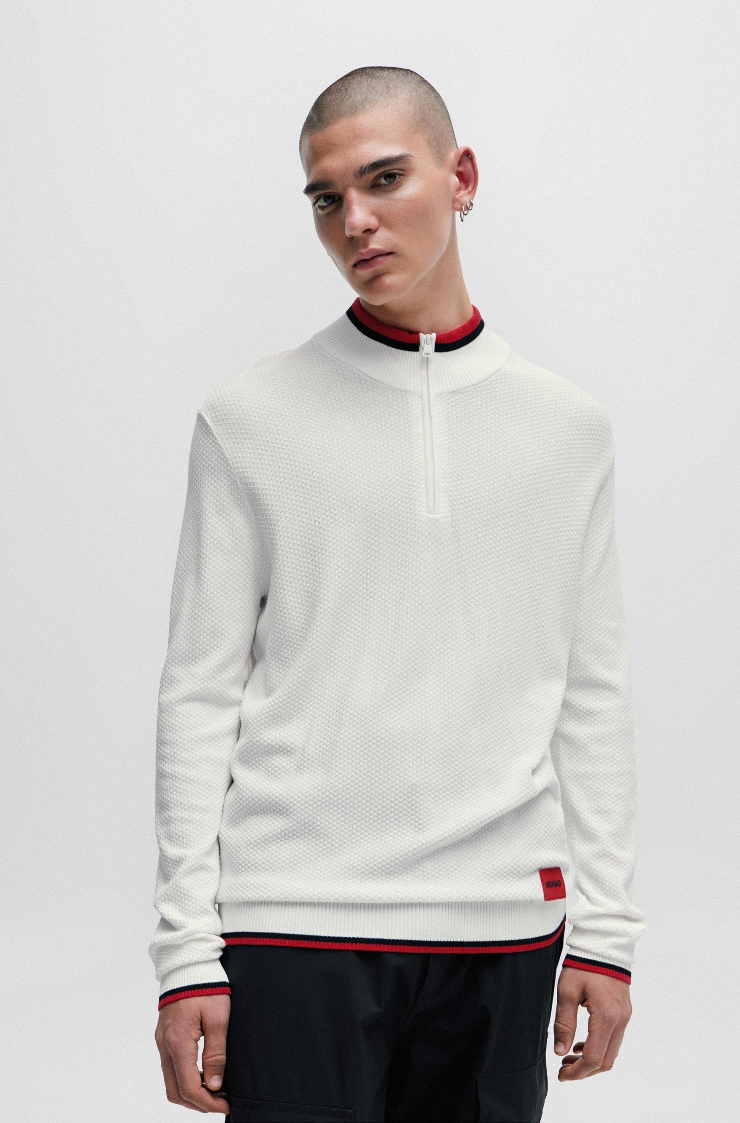White hugo store boss jumper