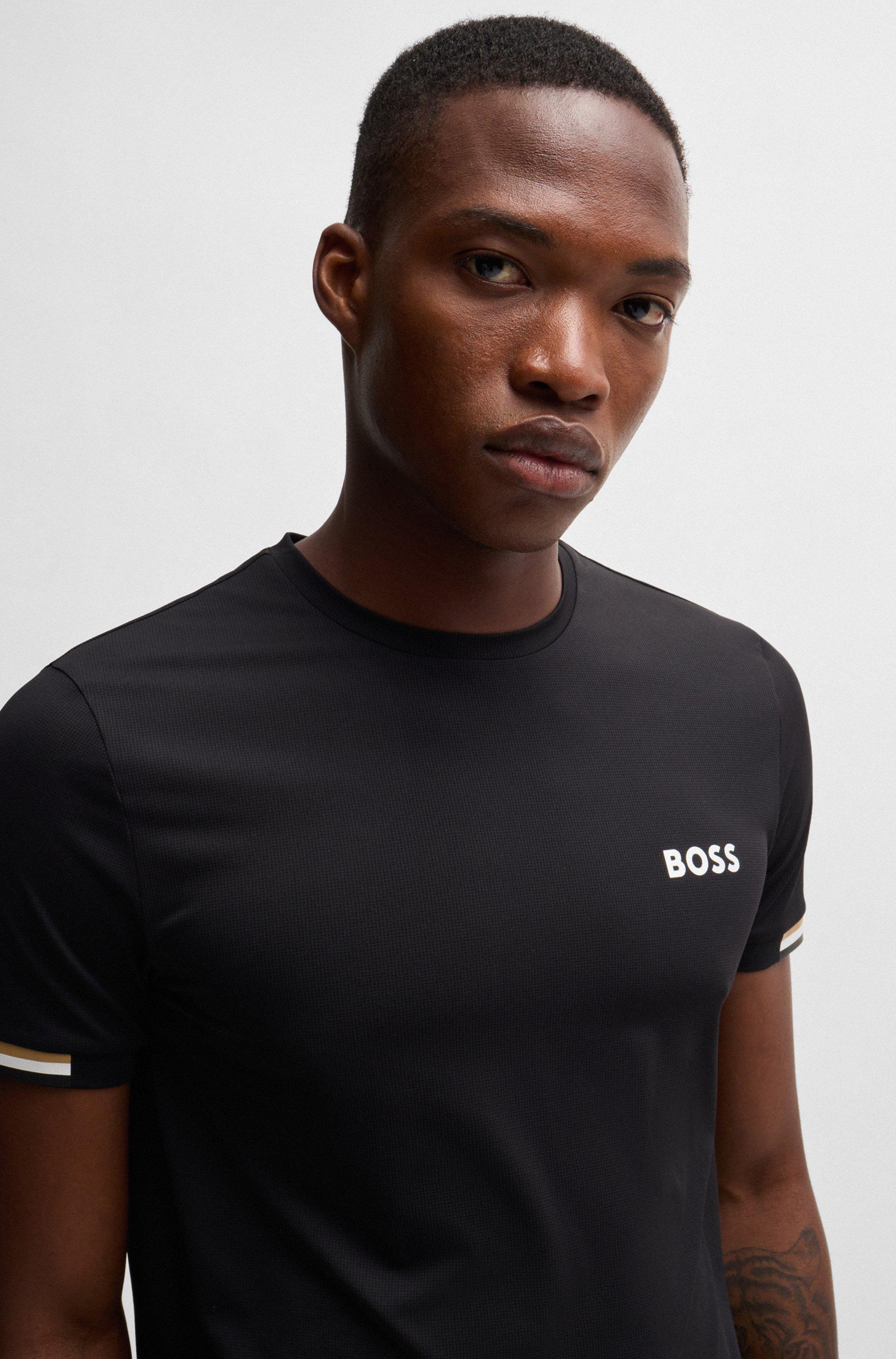 BOSS X Matteo Berrettini Waffle-Fabric T-Shirt With