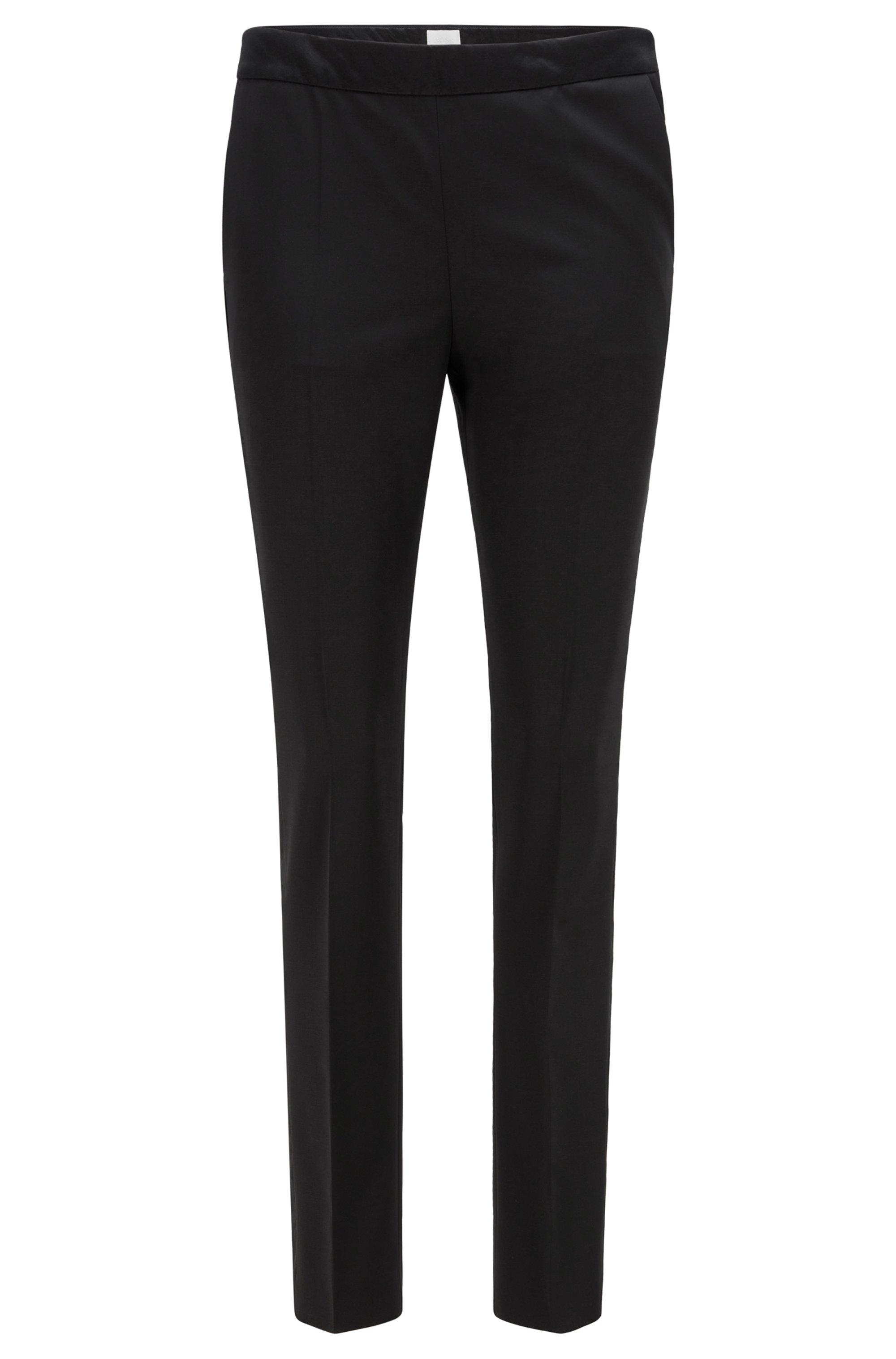 BOSS by HUGO BOSS Regular-fit Tuxedo Trousers With Silk Trims in Black |  Lyst