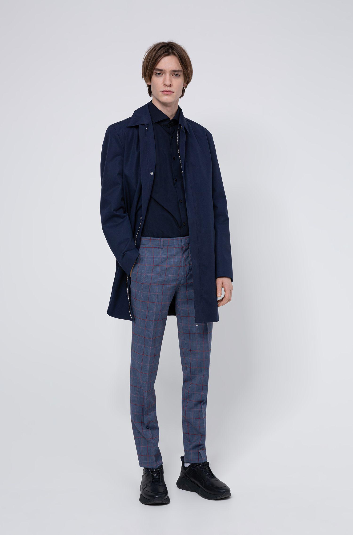 BOSS by Hugo Boss Extra Slim Fit Pants In A Glen Check Wool Blend in