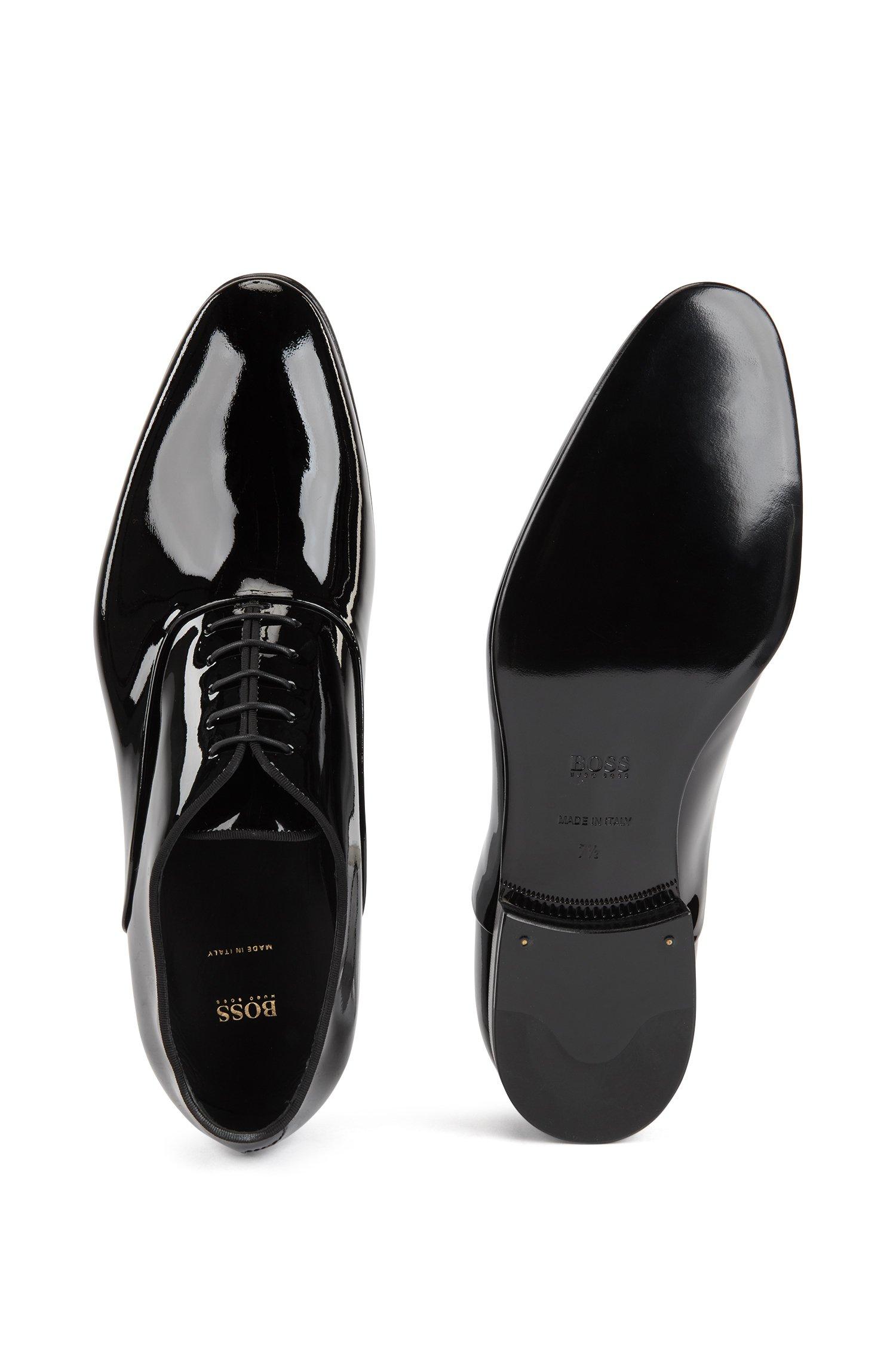 boss patent leather shoes