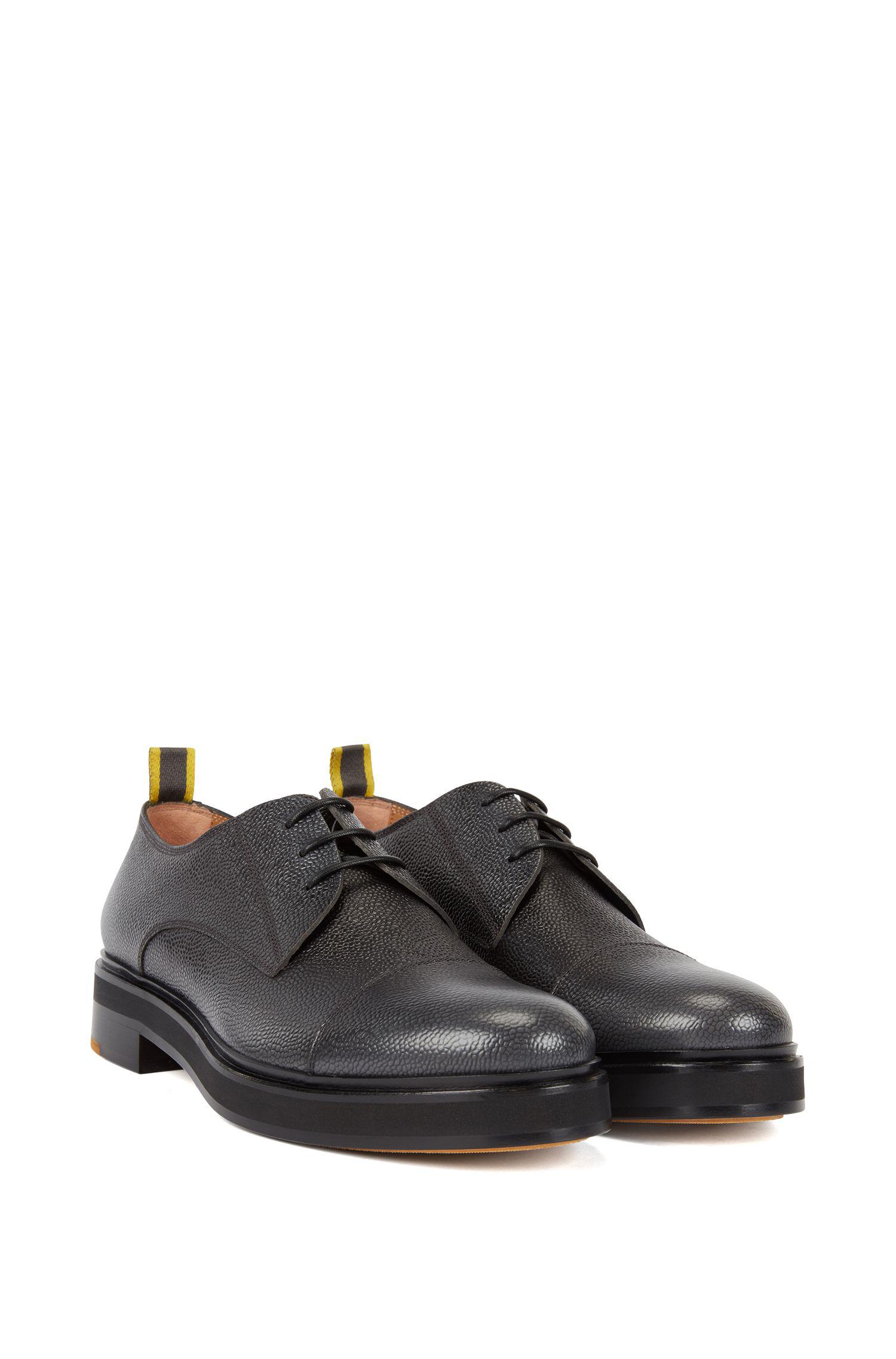BOSS by Hugo Boss Italian-made Derby Shoes In Grainy Scotch Leather in ...