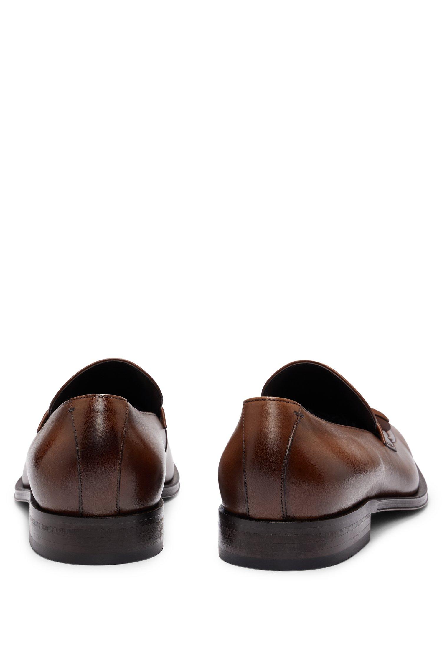 Boss Hugo Boss Tasseled Calfskin Leather‎ Slip-On Loafers Brown Mens Size 8.5 US BOSS Suede Slip-On Loafers With Tassel Trim in Brown for Men  main image 2