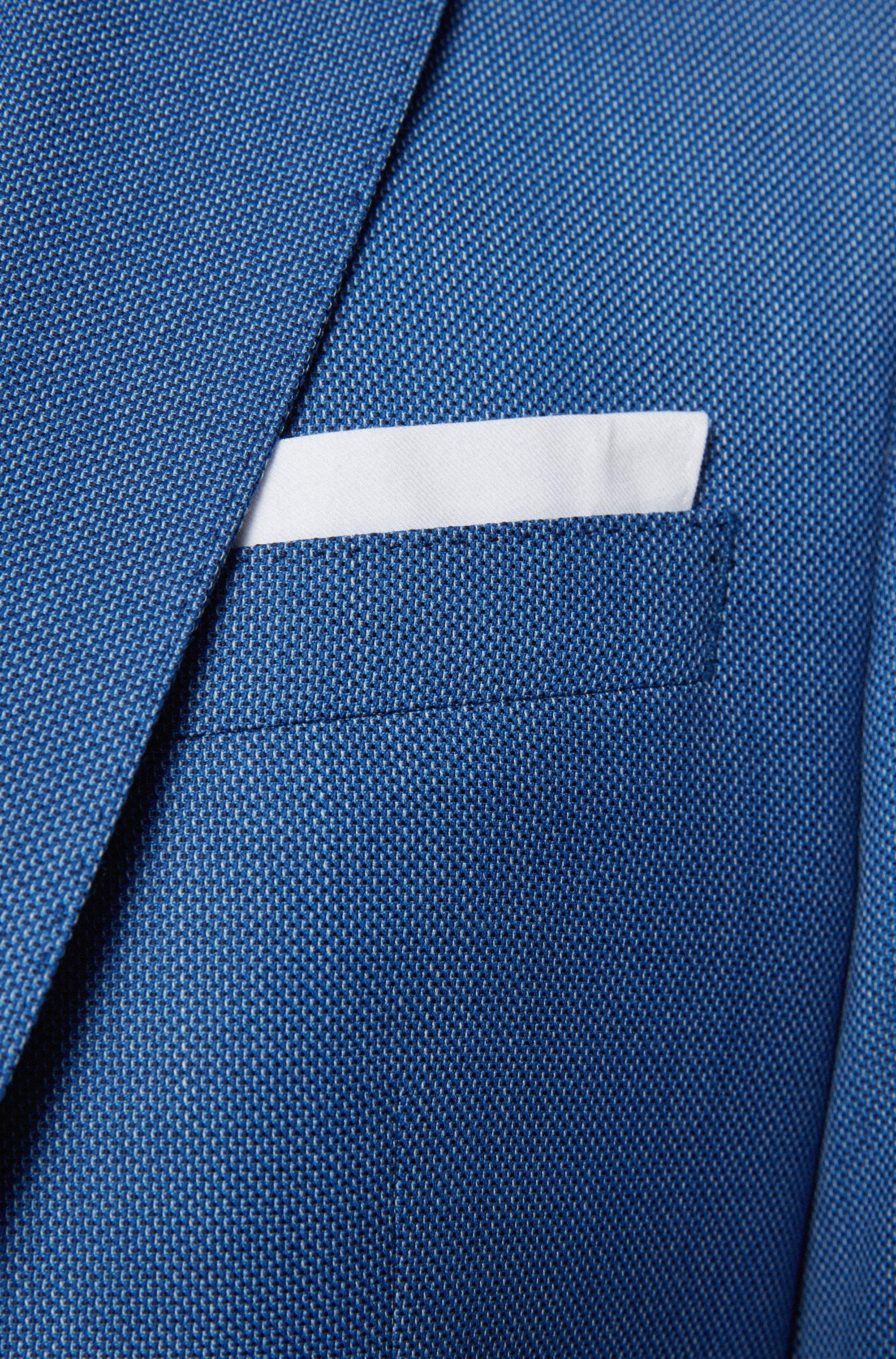 BOSS by HUGO BOSS Three-piece Slim-fit Suit In Virgin-wool Serge in Blue  for Men | Lyst