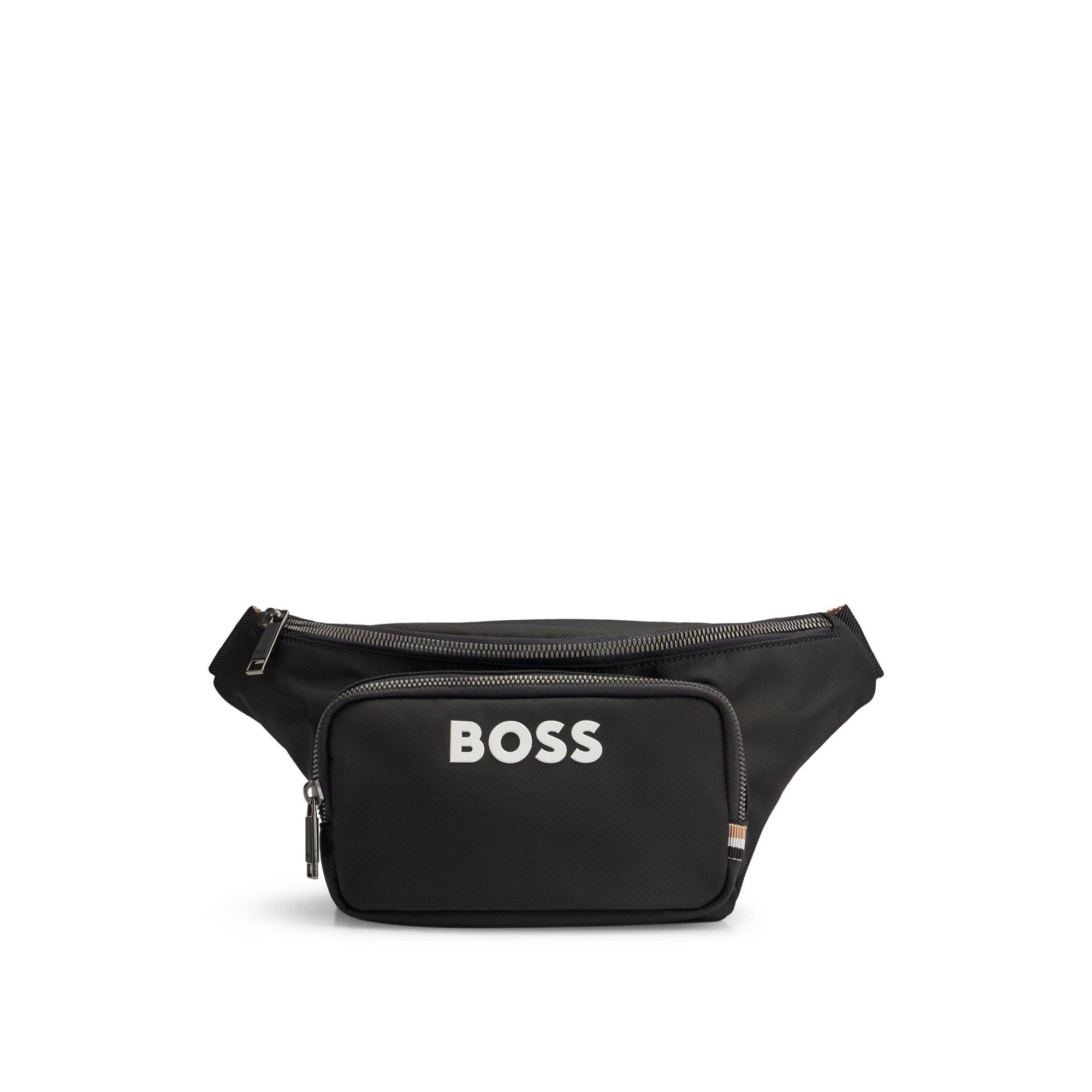 BOSS Structured Belt Bag With Contrast Logo in Black for Men Lyst UK
