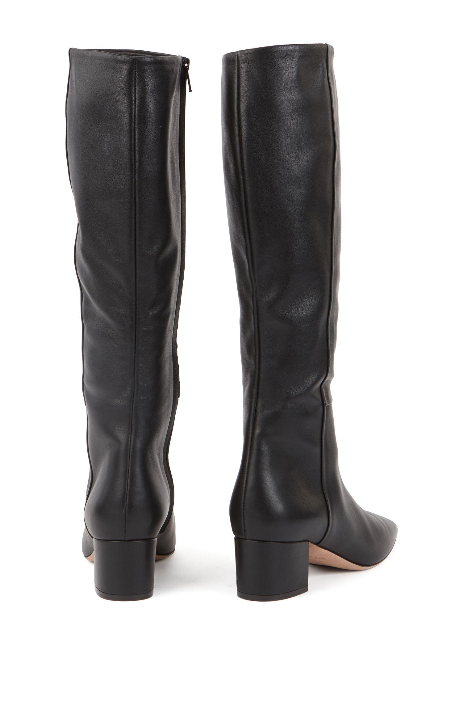 yes boss knee high platform boots