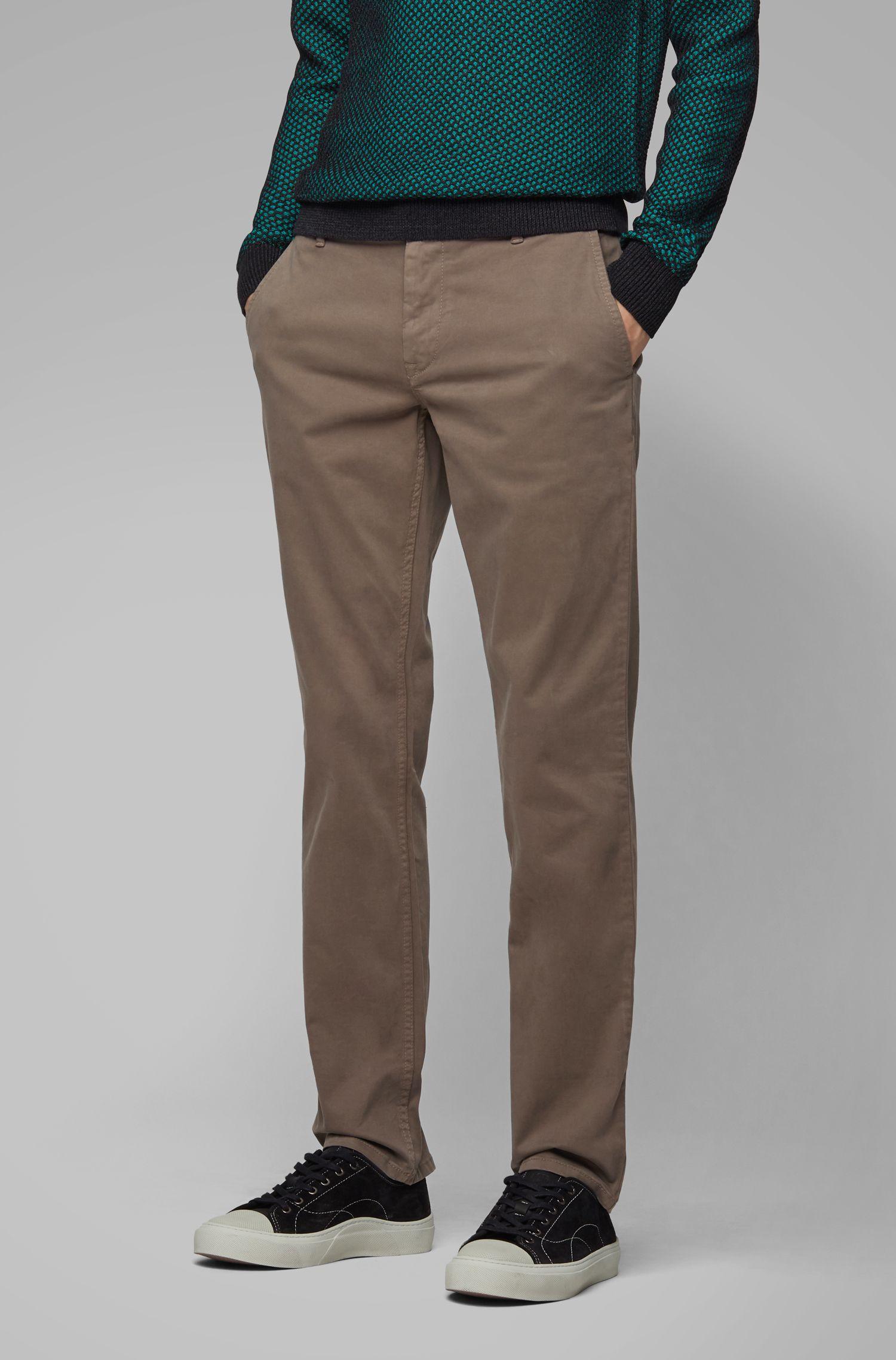 Hugo Boss Regular-fit casual chinos in brushed stretch cotton  RRP £89
