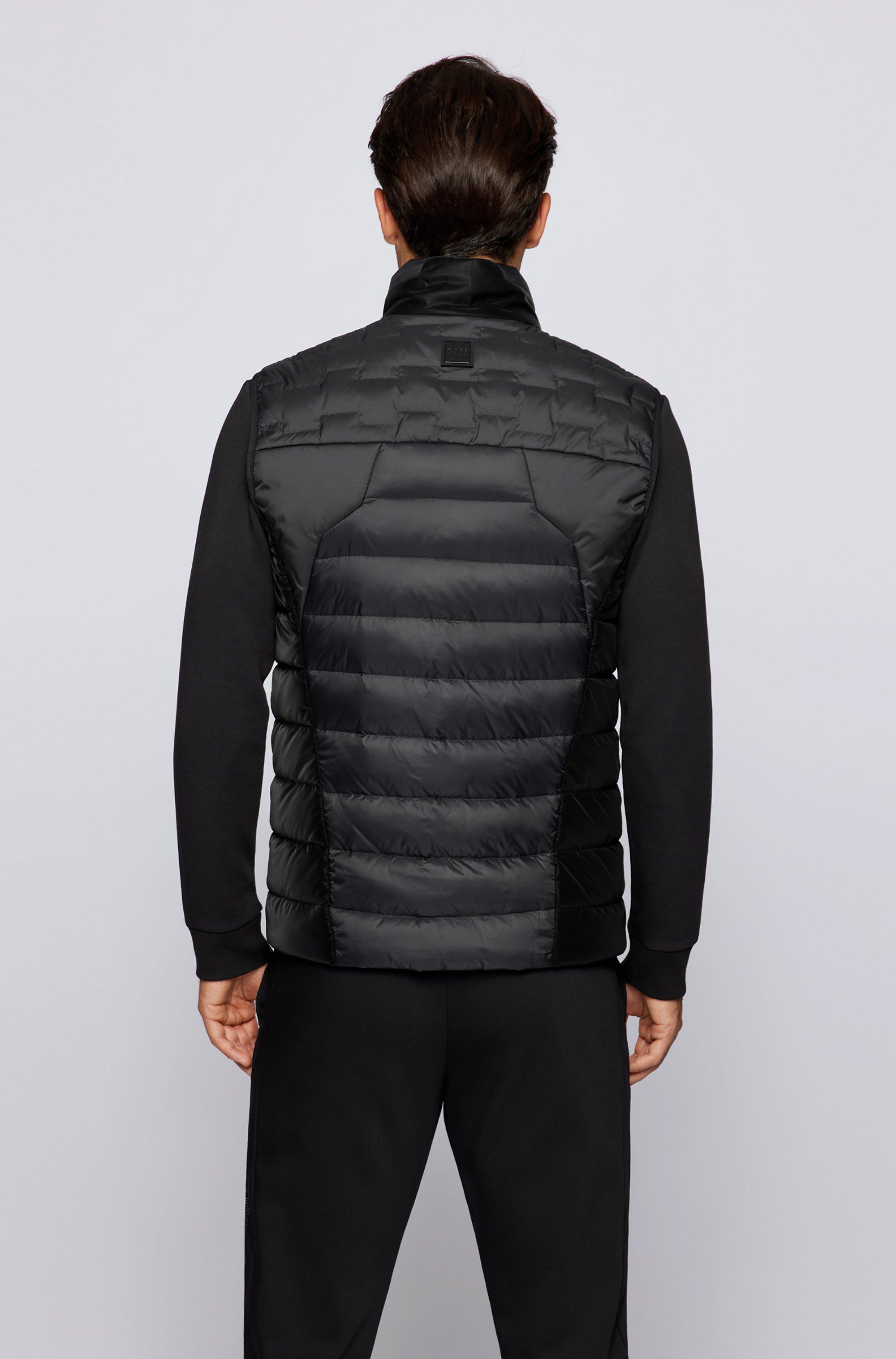 BOSS by HUGO BOSS Down Gilet With Pixel Artwork And Logo in Black for Men |  Lyst