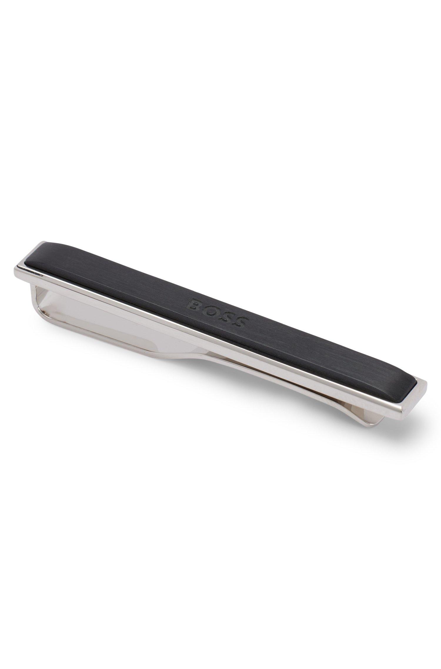 BOSS by HUGO BOSS Tie Clip With Black Insert And Etched Logo for Men | Lyst  Canada