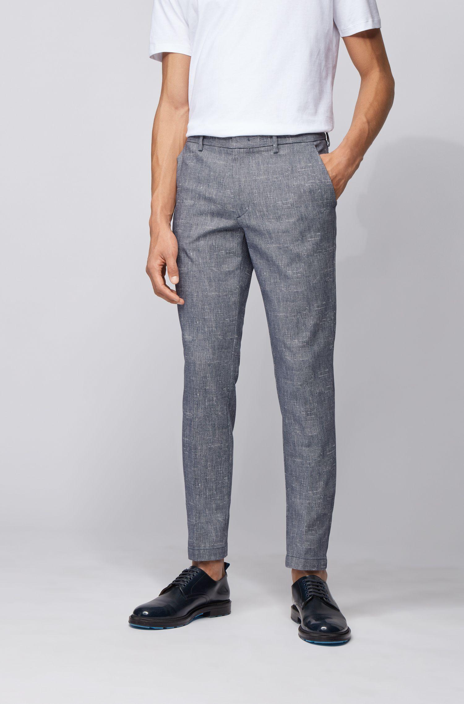 BOSS by Hugo Boss Cotton Slim Fit Chinos In Two Tone Stretch Fabric in