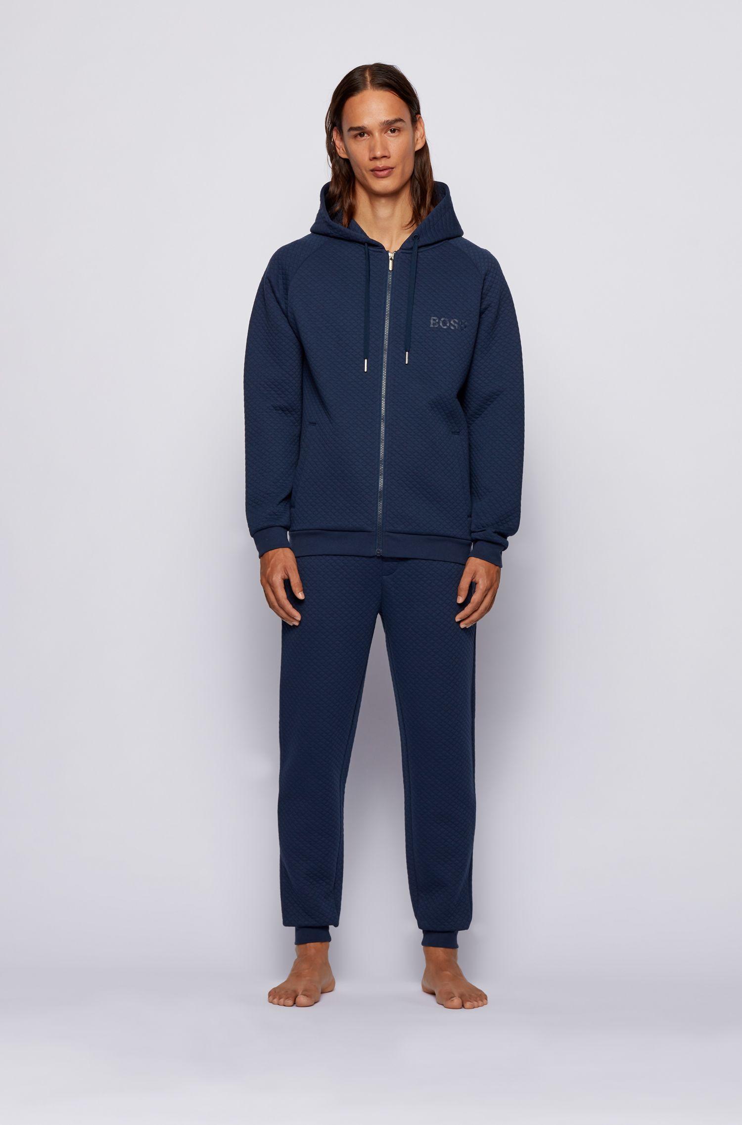BOSS by Hugo Boss Loungewear Pants In A Quilted Cotton Blend in Dark Blue (Blue) for Men Lyst