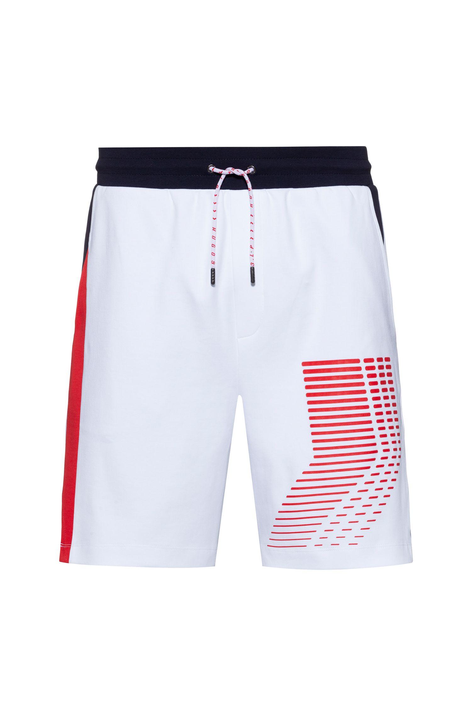 BOSS by Hugo Boss Unisex Interlock Cotton Shorts With Graphic Print in White - Save 96% - Lyst