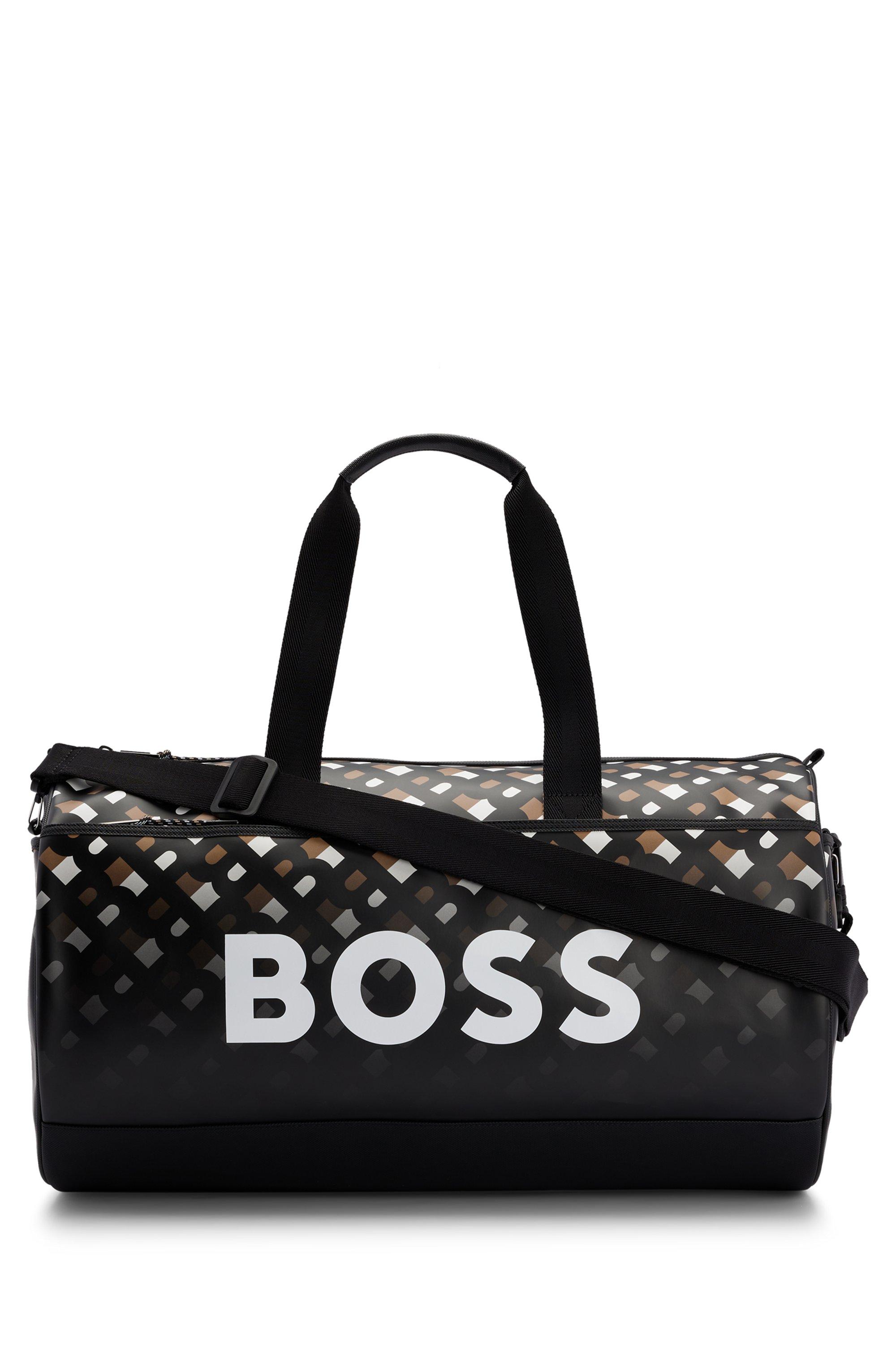 BOSS by HUGO BOSS Boss X Matteo Berrettini Faux-leather Holdall With  Monograms And Logo in Black for Men | Lyst