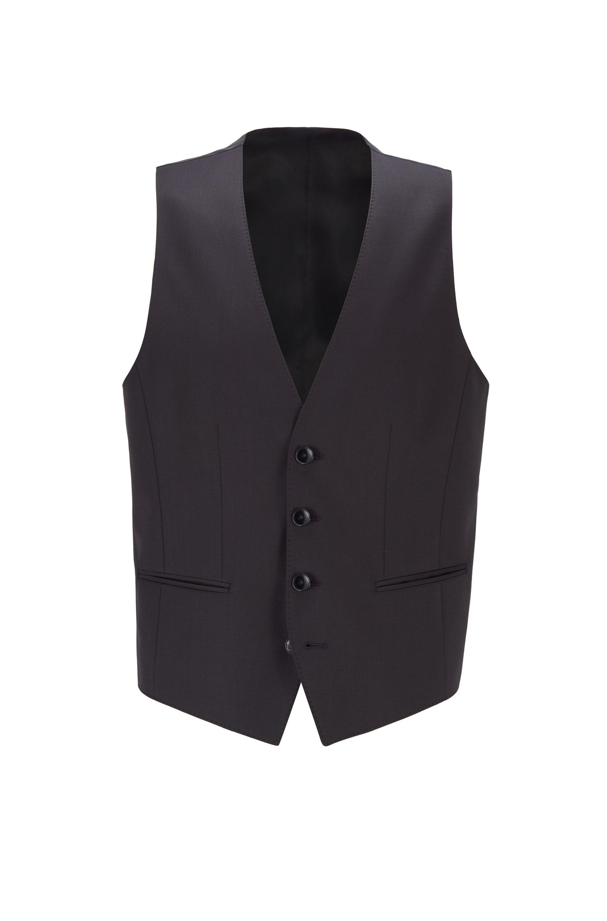 BOSS by HUGO BOSS Slim Fit Waistcoat In Virgin Wool in Black for Men - Lyst