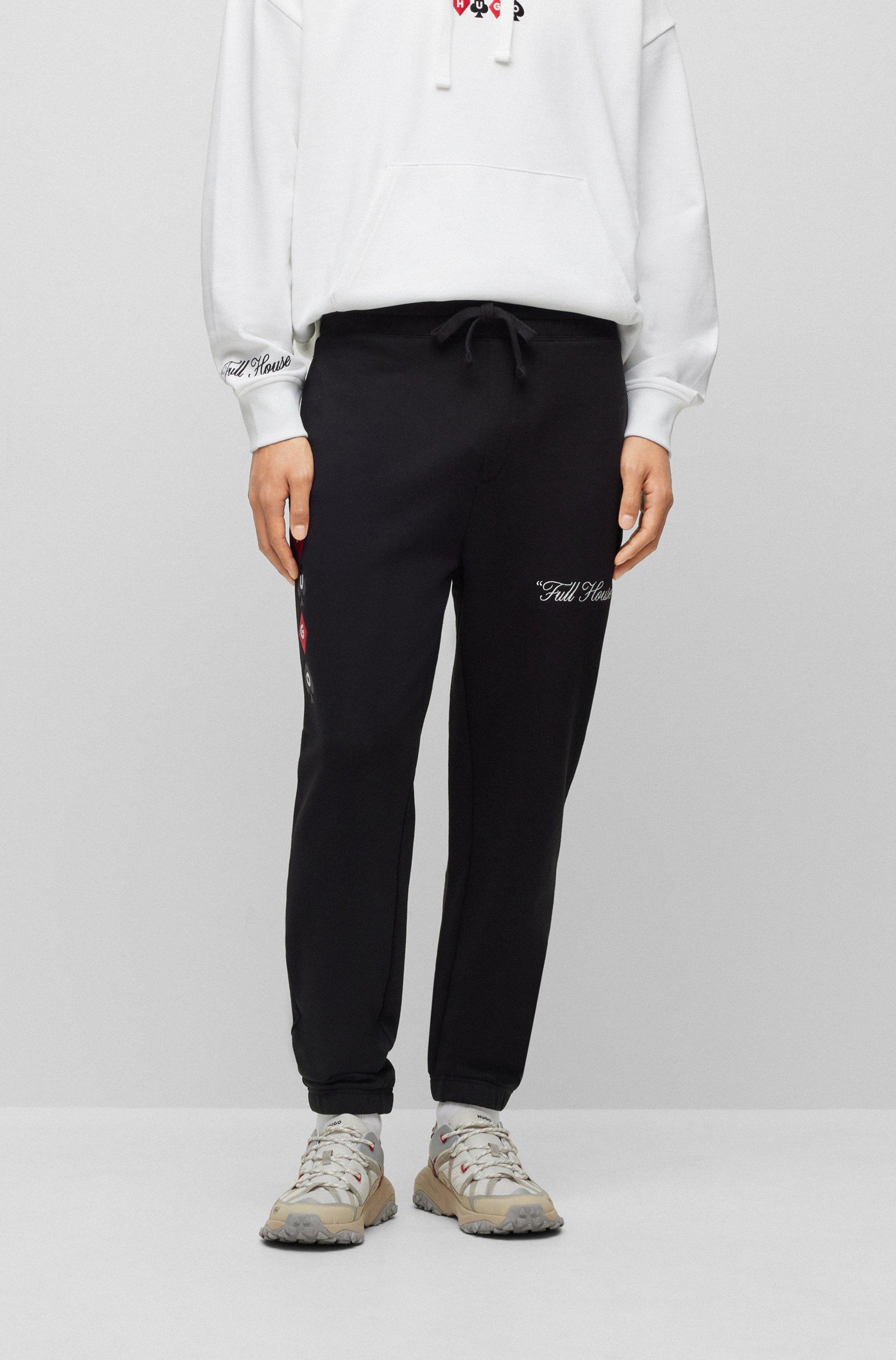 BOSS by HUGO BOSS Cotton-terry Tracksuit Bottoms With Playing-card ...