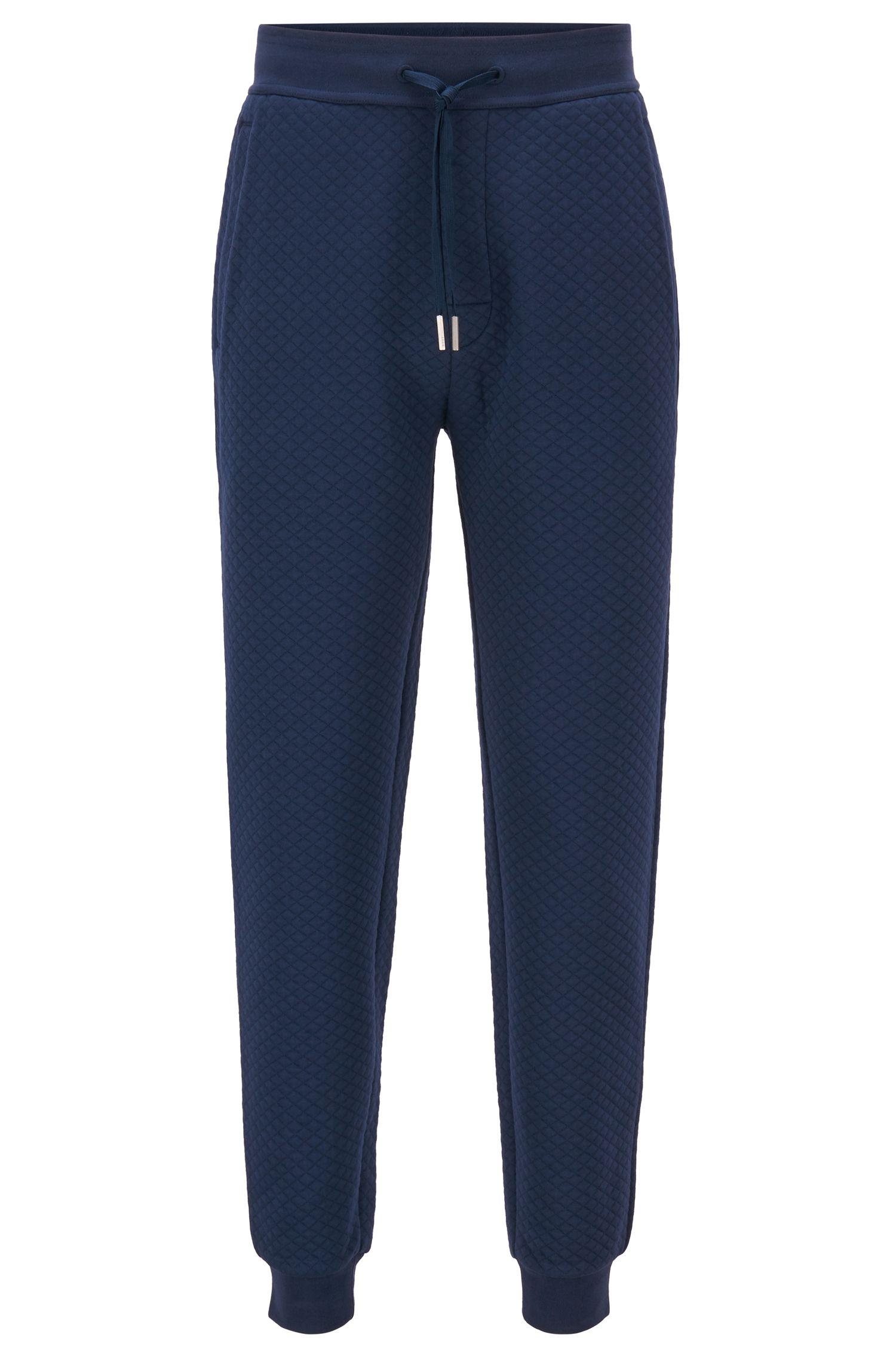 BOSS by Hugo Boss Loungewear Pants In A Quilted Cotton Blend in Dark