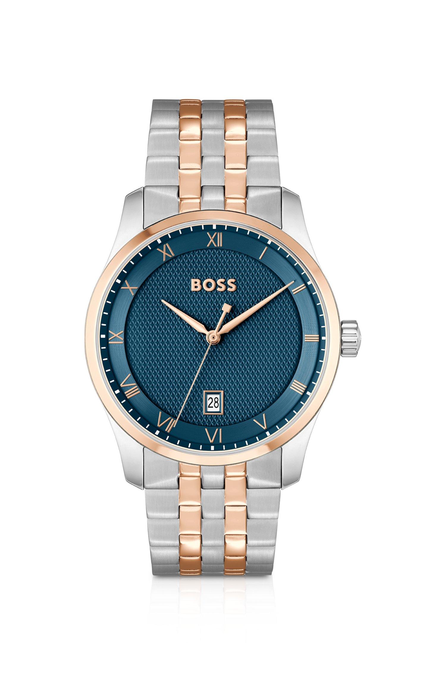 Mesh Armband Hugo Boss Uhr Gliederarmband BOSS Zweifarbige Uhr Mit