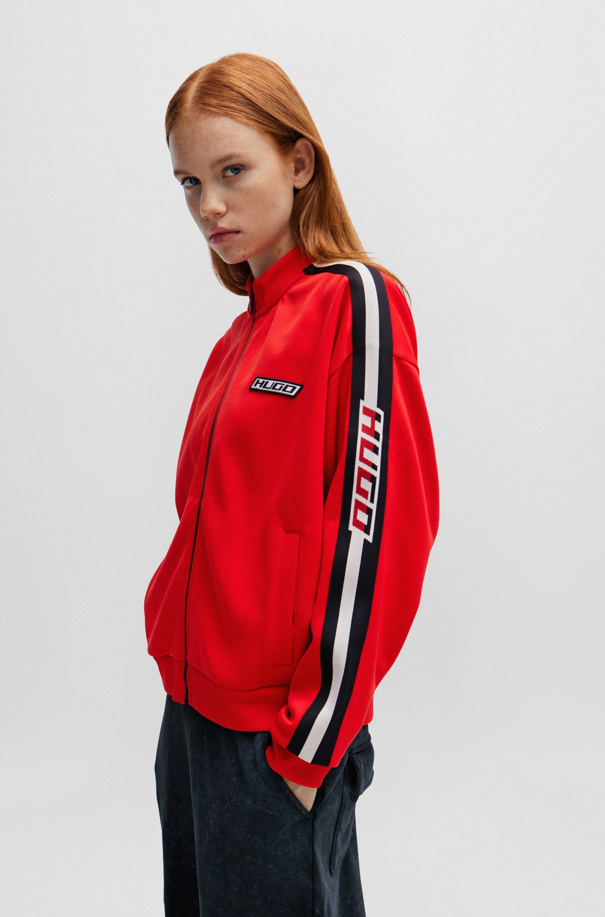 Veste inspiree de la course automobile avec rubans a rayures et logo HUGO en coloris Rouge Lyst