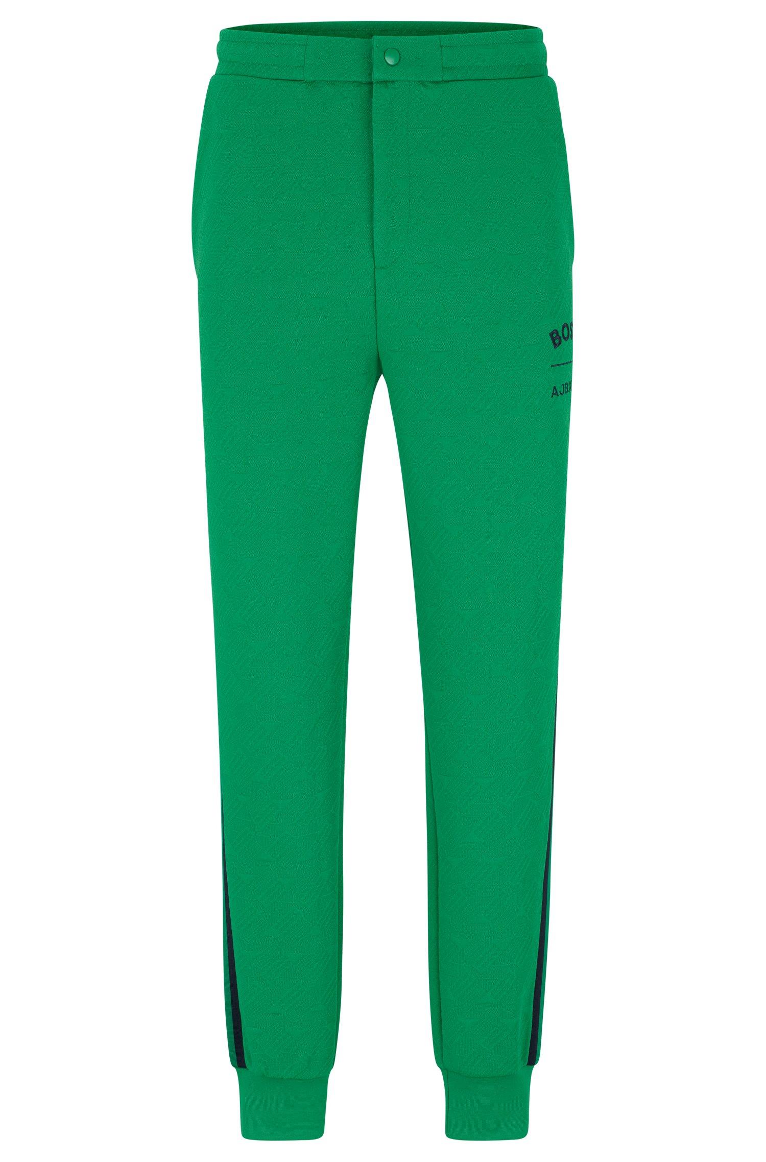 BOSS X Ajbxng Relaxed fit Tracksuit Bottoms With All over Monogram Jacquard in Green for Men Lyst UK