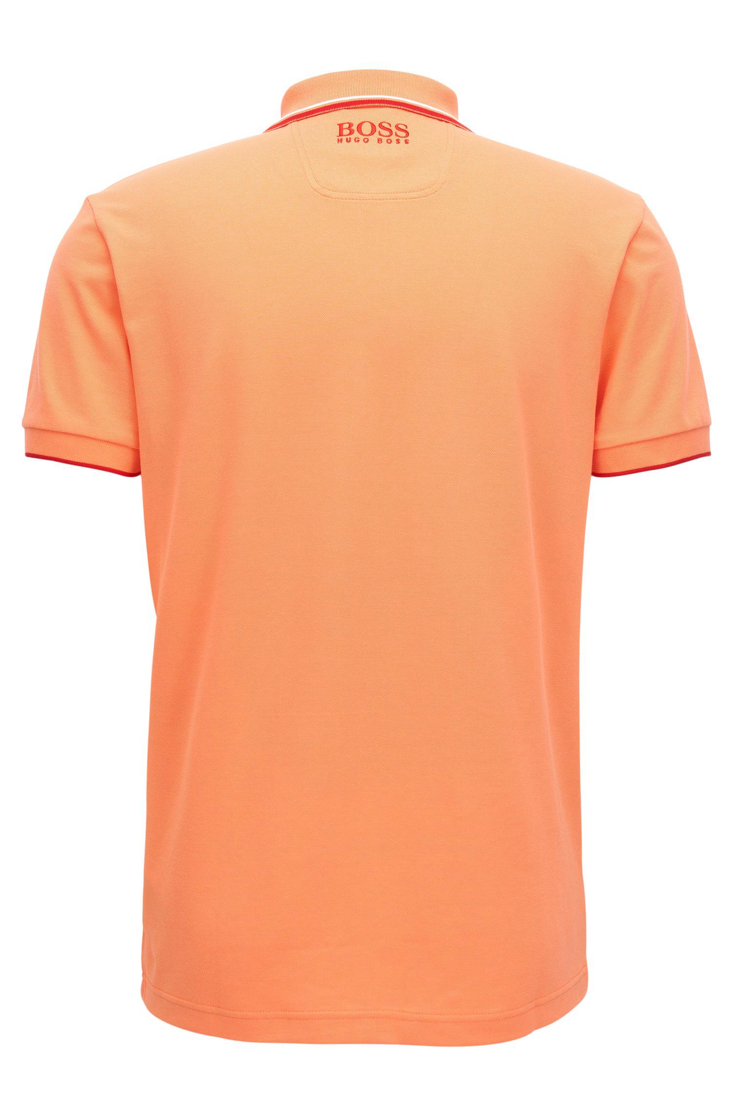 BOSS Cotton Regular Fit Piqué Polo Shirt With Quickdry Technology in Orange for Men Lyst