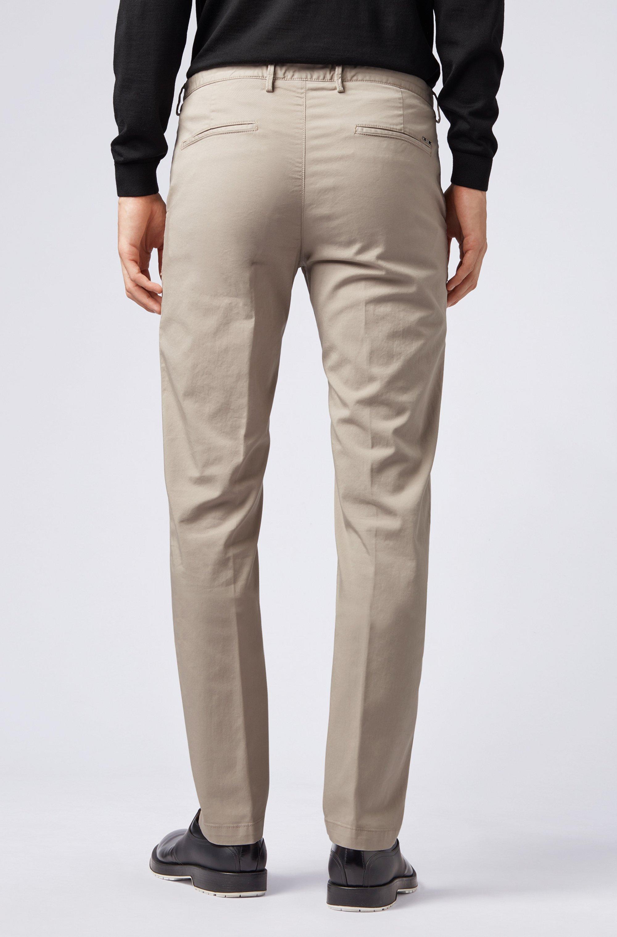 BOSS by HUGO BOSS Rice3-d Beige Slim-fit Chinos In Cotton 50325936 294 in Natural for Men | Lyst