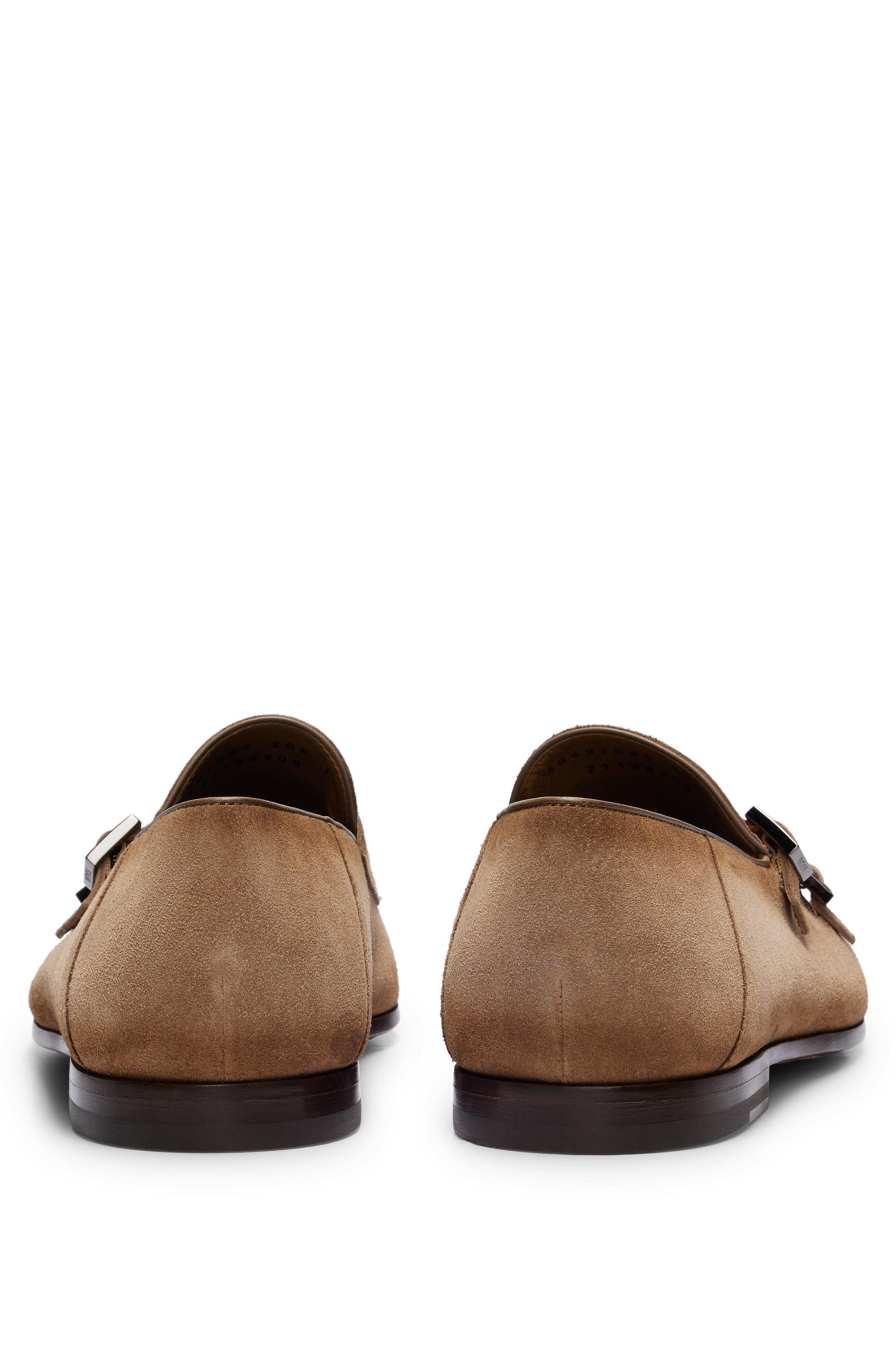 EUC Boss Hugo Boss Suede Double Monk Shoes BOSS Suede Monk Shoes With Double Strap And Branding in  main image 3