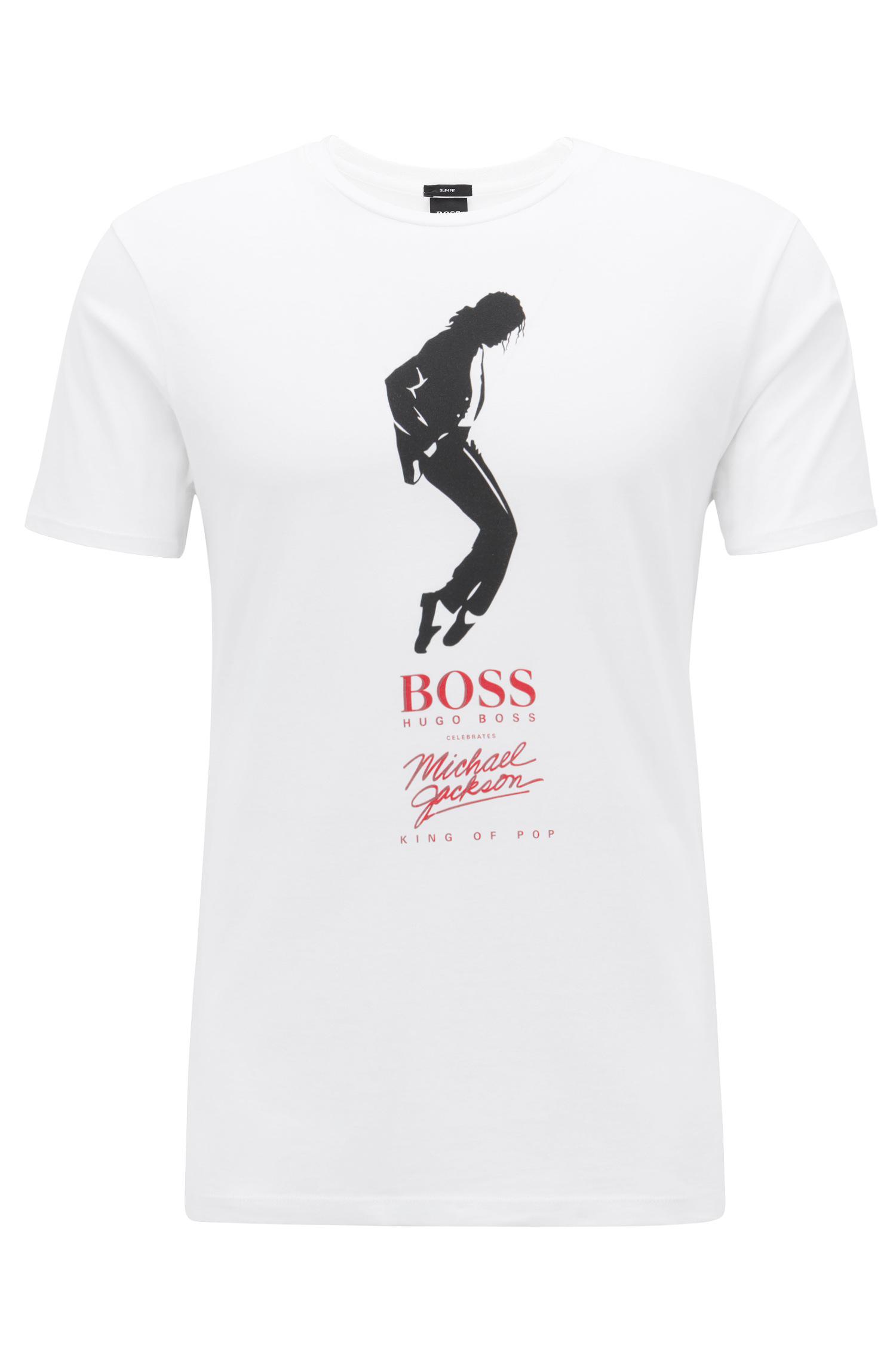 BOSS Unisex Cotton T-shirt With Michael Jackson Dance Pose Print in White for Men - Lyst