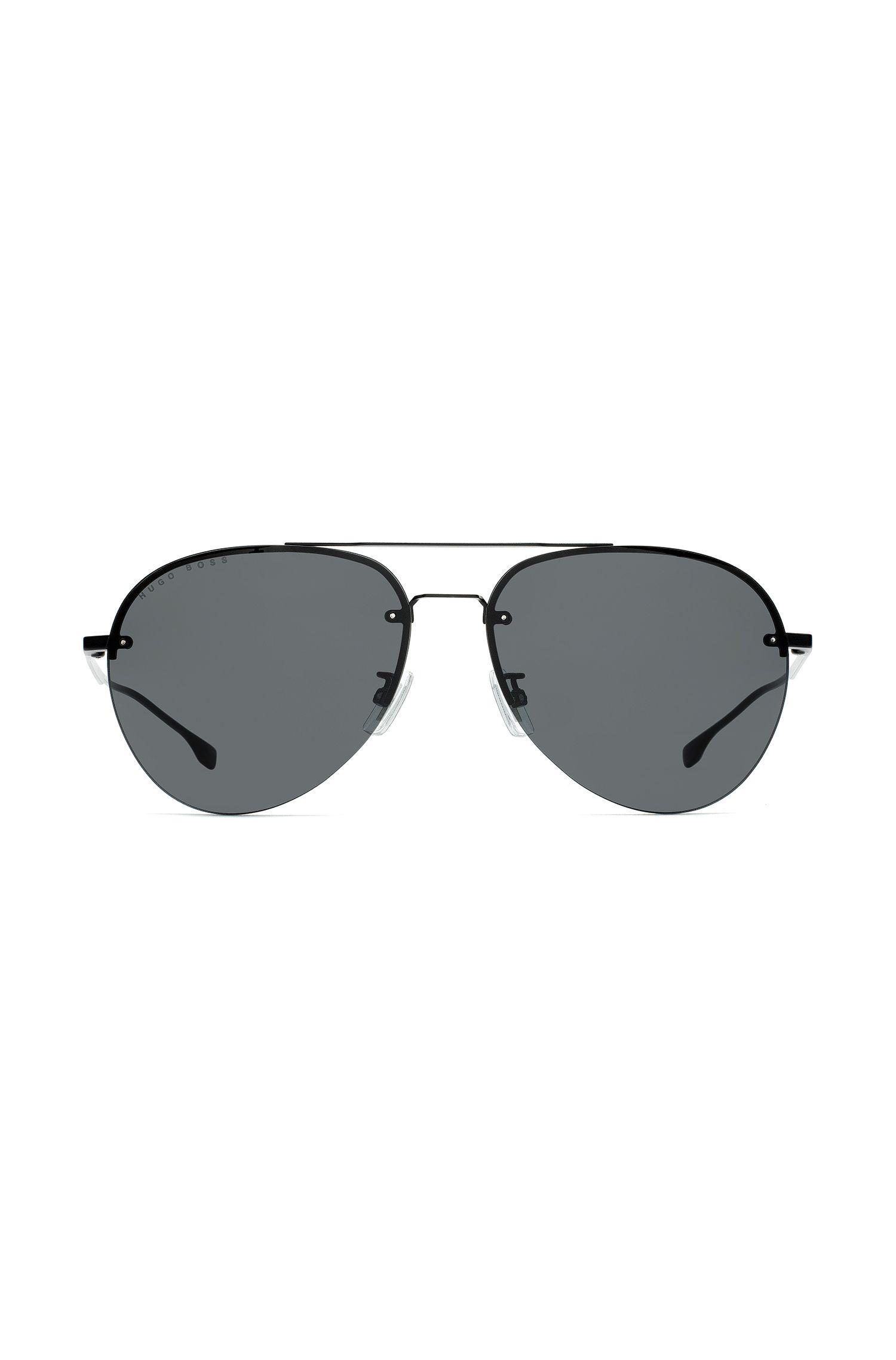BOSS Asian-fit Sunglasses In Titanium With Double Bridge for Men - Lyst