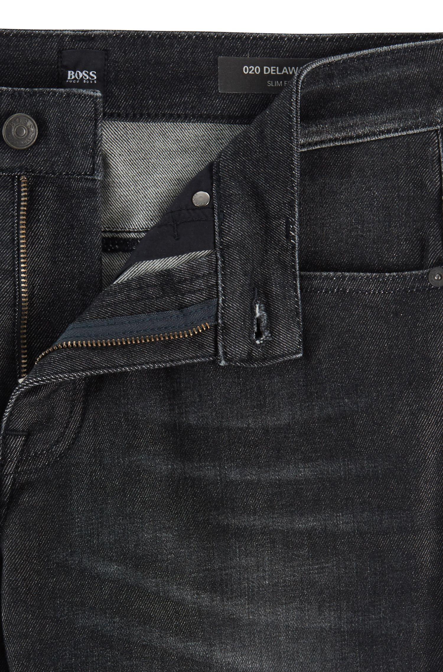 BOSS Slim-fit Jeans In Super-stretch Black Denim for Men - Lyst