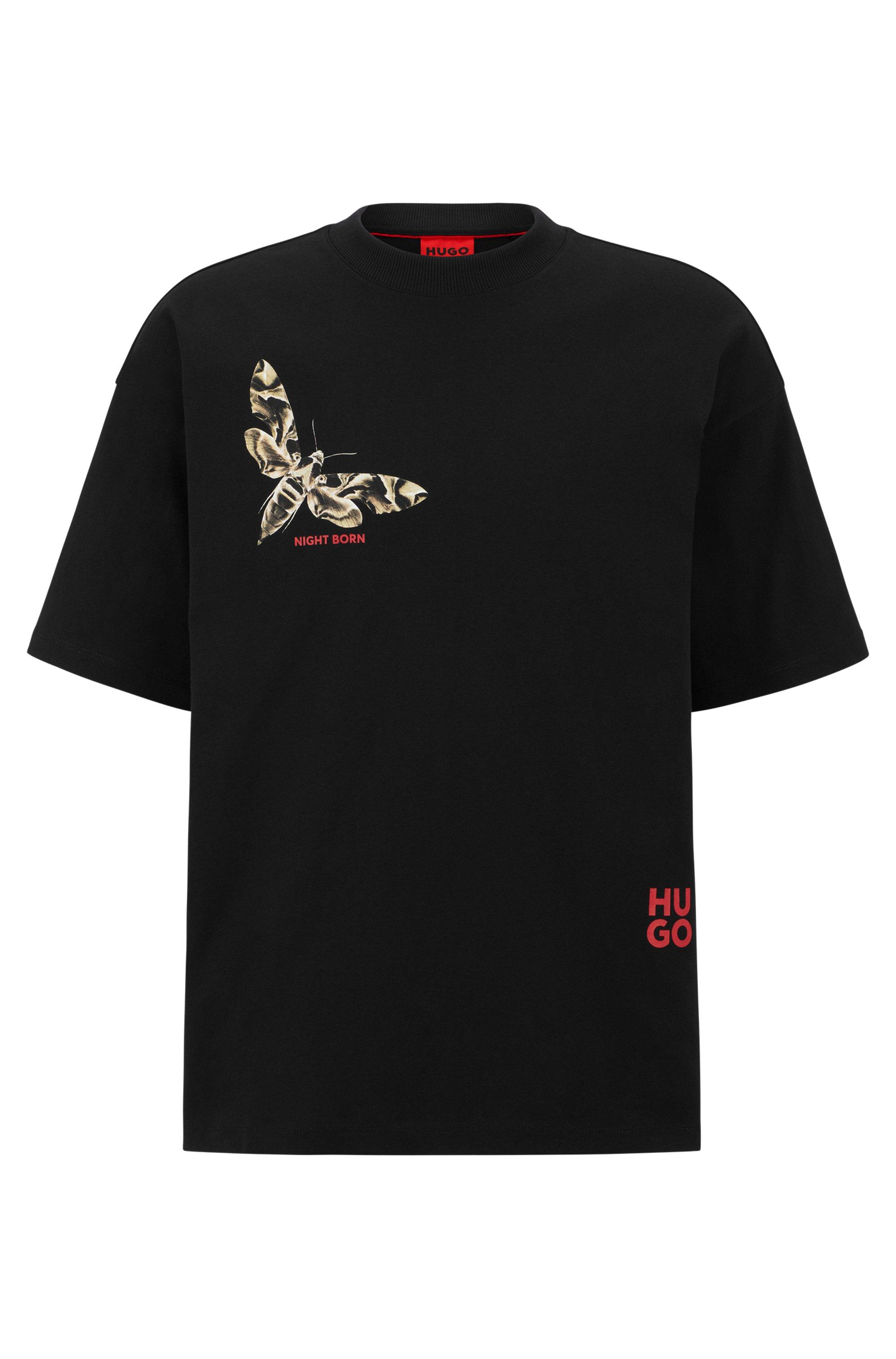 BOSS by HUGO BOSS Cottonjersey Tshirt With Stacked Logos And Seasonal