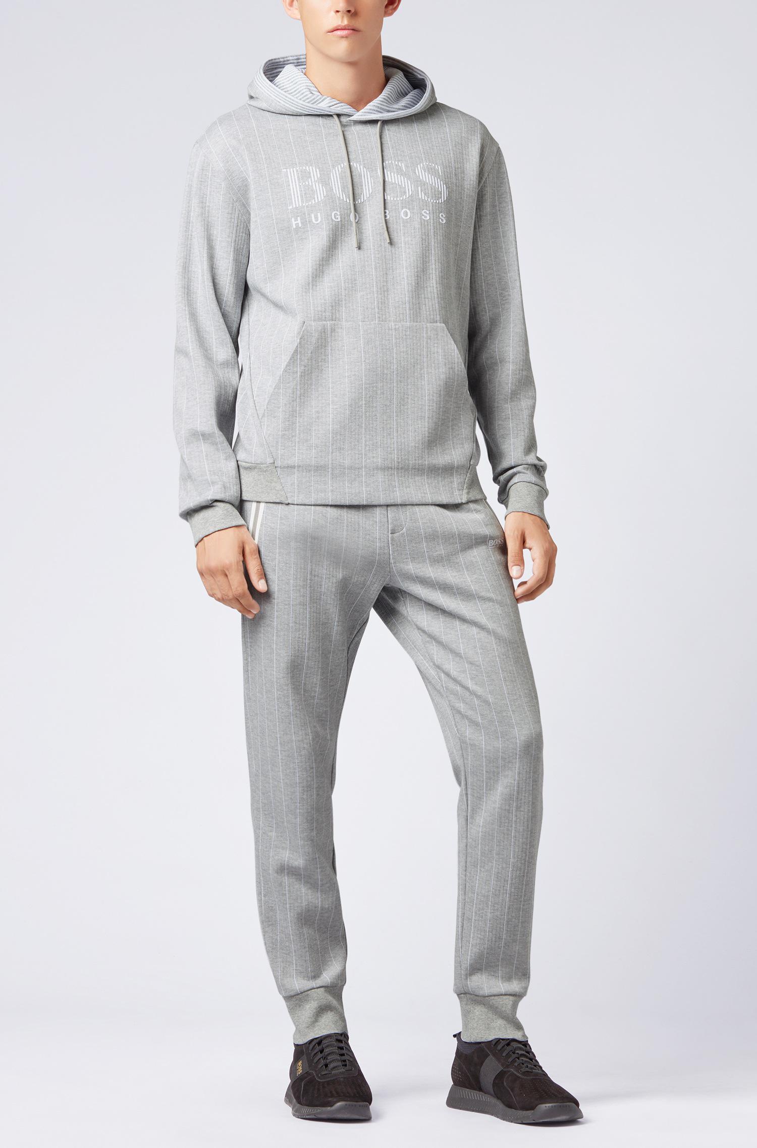 Hugo Boss Hooded Pinstripe Sweatshirt 