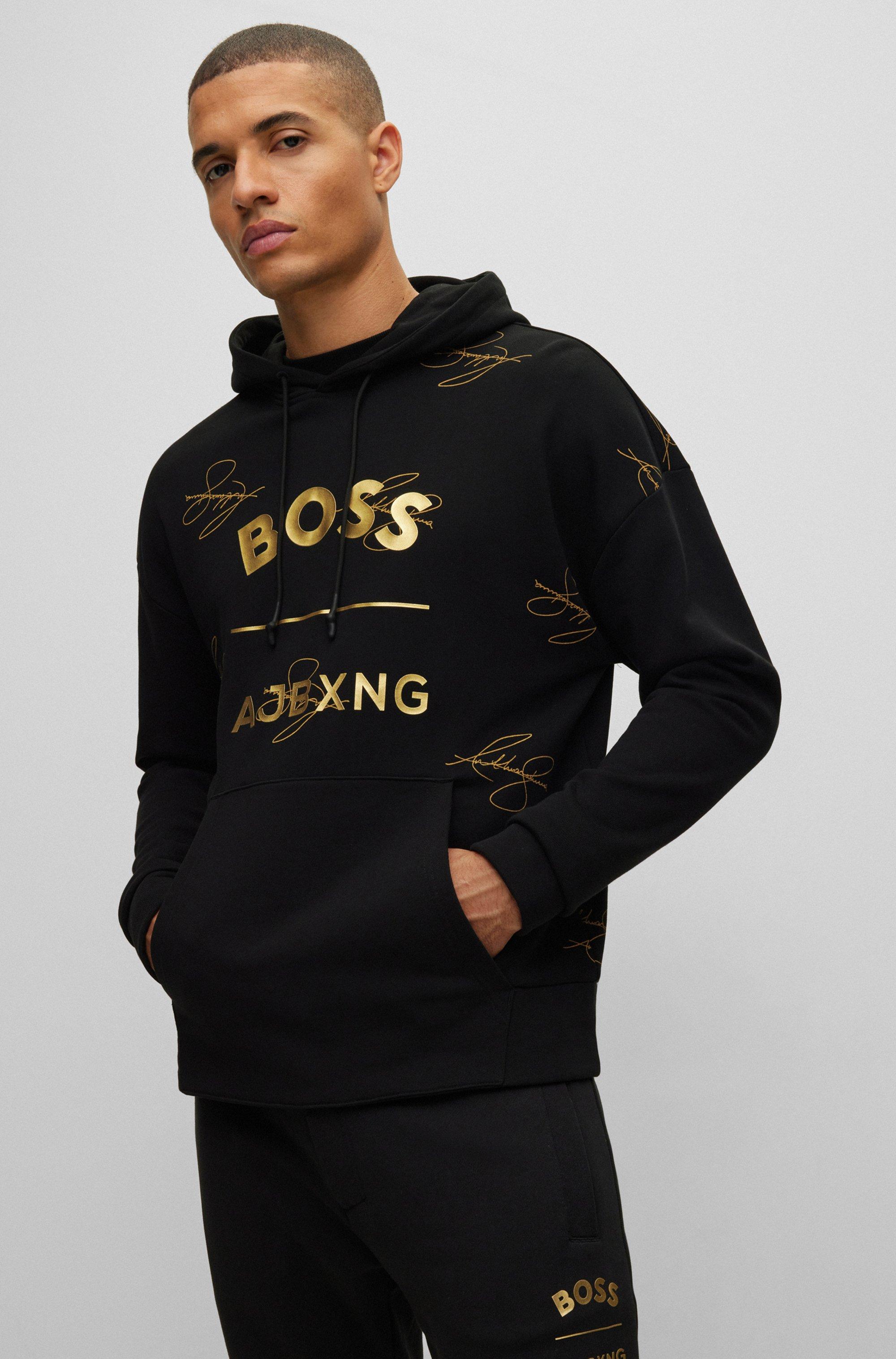 BOSS by HUGO BOSS X Relaxed-fit Hoodie Collaborative Branding in Black for Men | Lyst