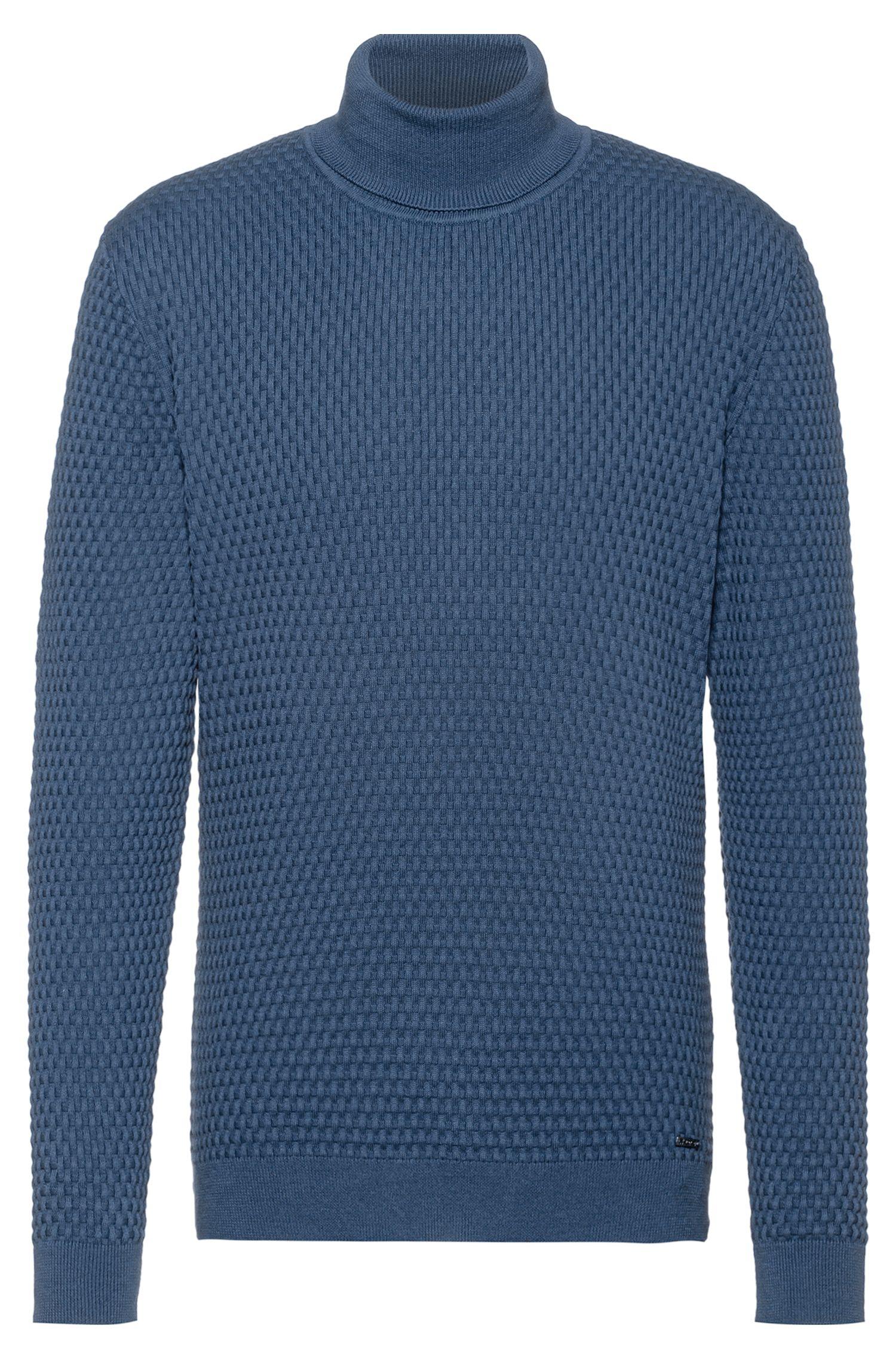 BOSS by Hugo Boss Turtleneck Cotton Sweater With Jacquard Knitted
