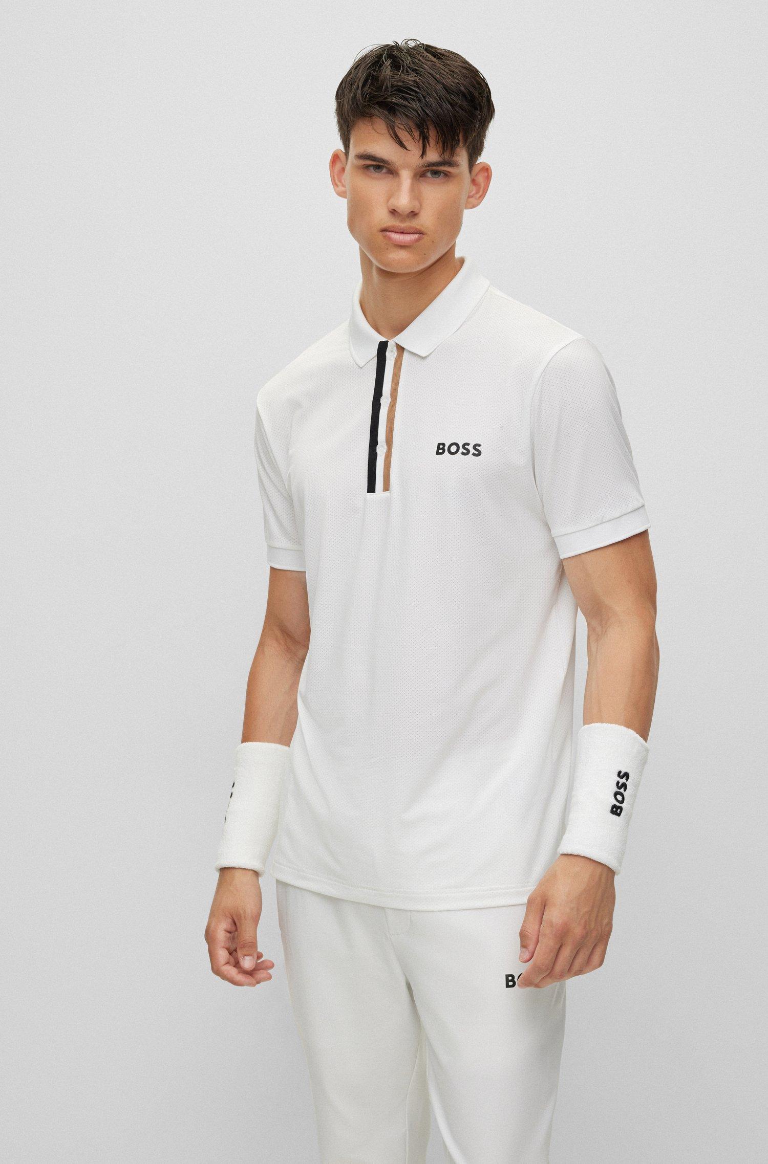BOSS X Matteo Berrettini Polo Shirt With Signature-stripe Placket