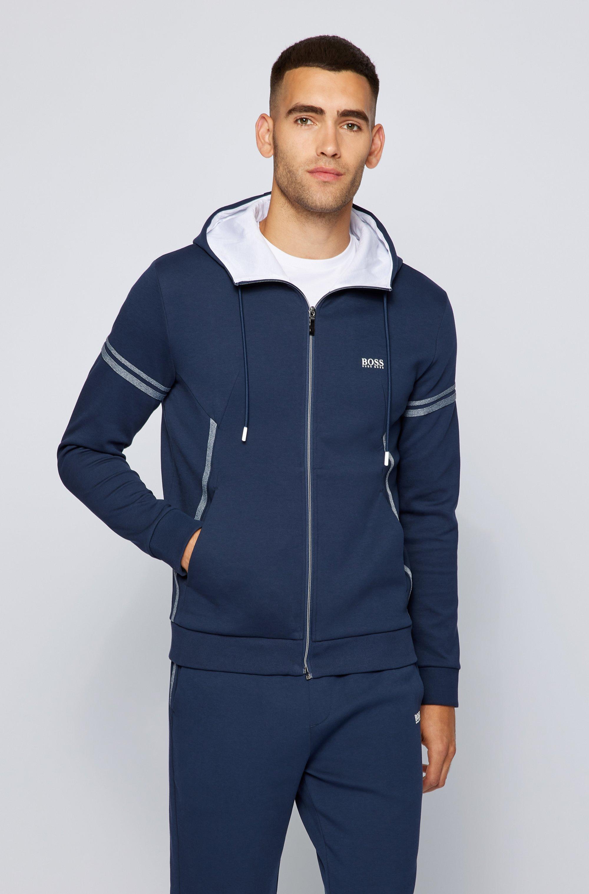 BOSS by HUGO BOSS Cotton-blend Regular-fit Tracksuit With Contrast Logo in  Blue for Men | Lyst