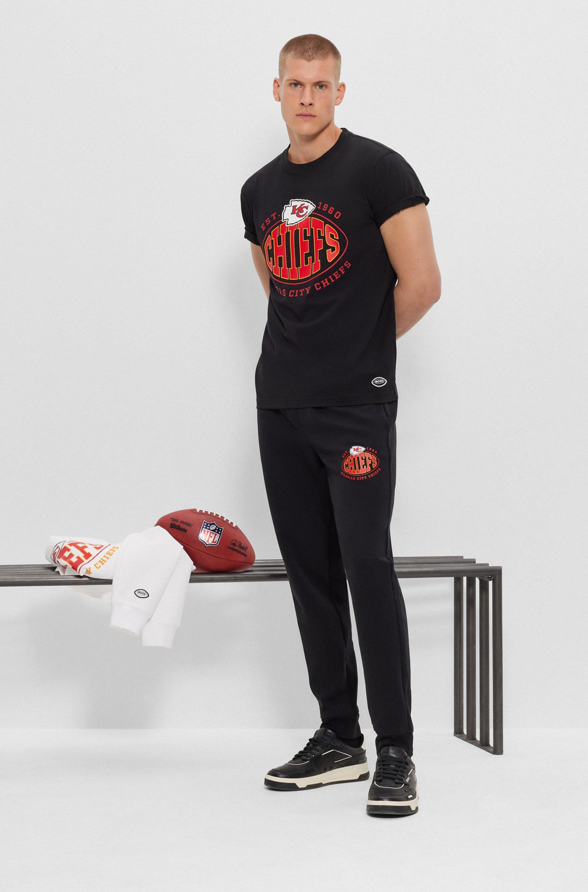 BOSS - BOSS x NFL stretch-cotton T-shirt with collaborative branding