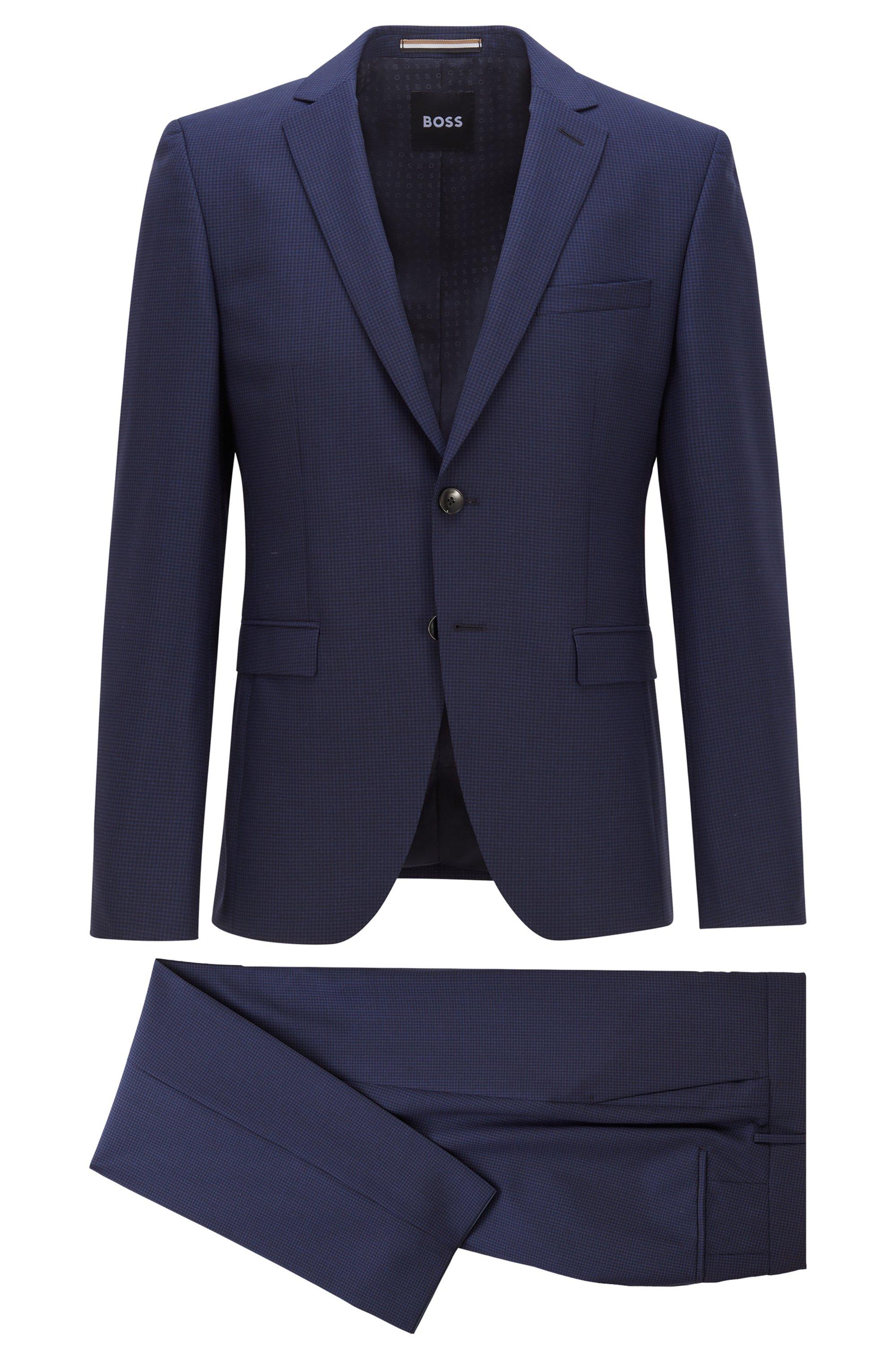 Okkernoot Michelangelo sjaal BOSS by HUGO BOSS Extra-slim-fit Virgin-wool Suit With Micro Pattern in Blue for Men | Lyst Okkernoot Michelangelo sjaal BOSS by HUGO BOSS Extra-slim-fit Virgin-wool Suit With Micro Pattern in Blue for Men | Lyst