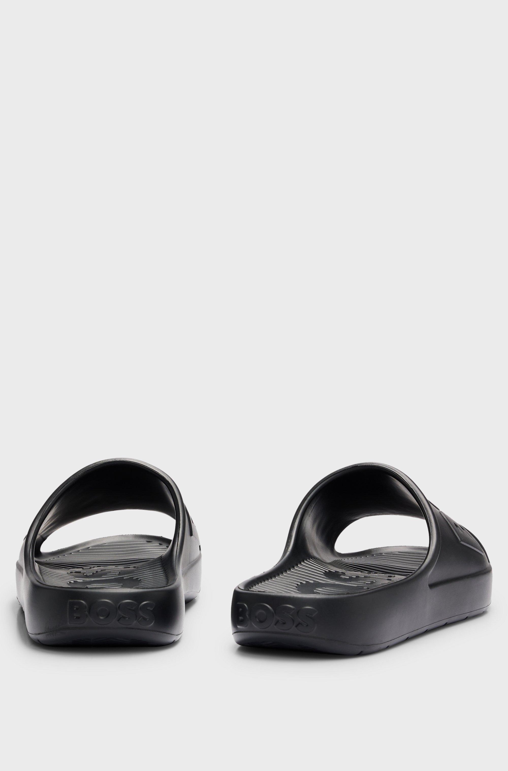 Claquette Boss HUGO - Mules Avec Bride Logo - Noir Claquette Homme Claquette Boss HUGO - Mules Avec Bride Logo - Noir Claquette Homme