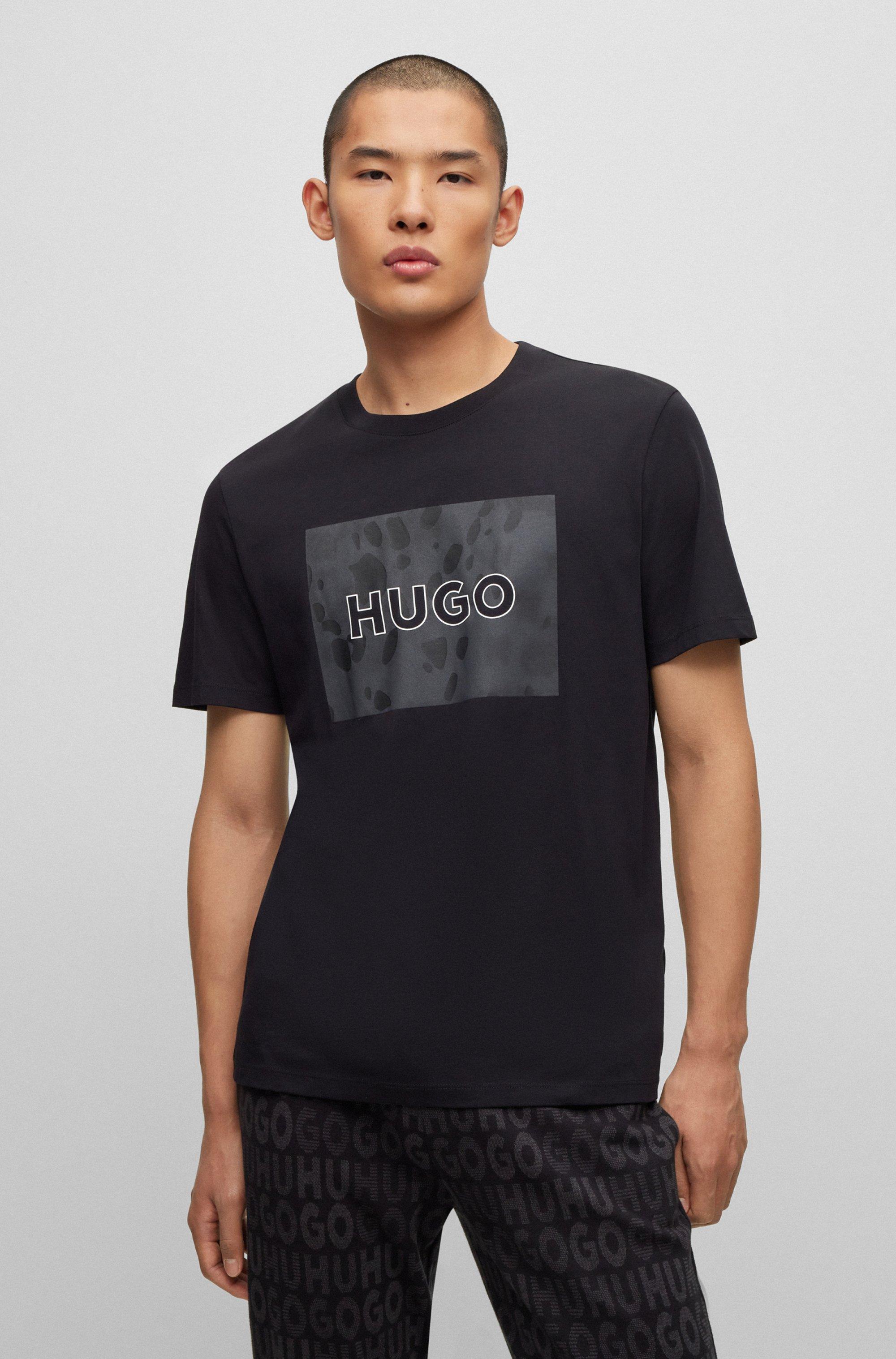 BOSS by HUGO BOSS Cottonjersey Tshirt With Dalmatianprint Logo
