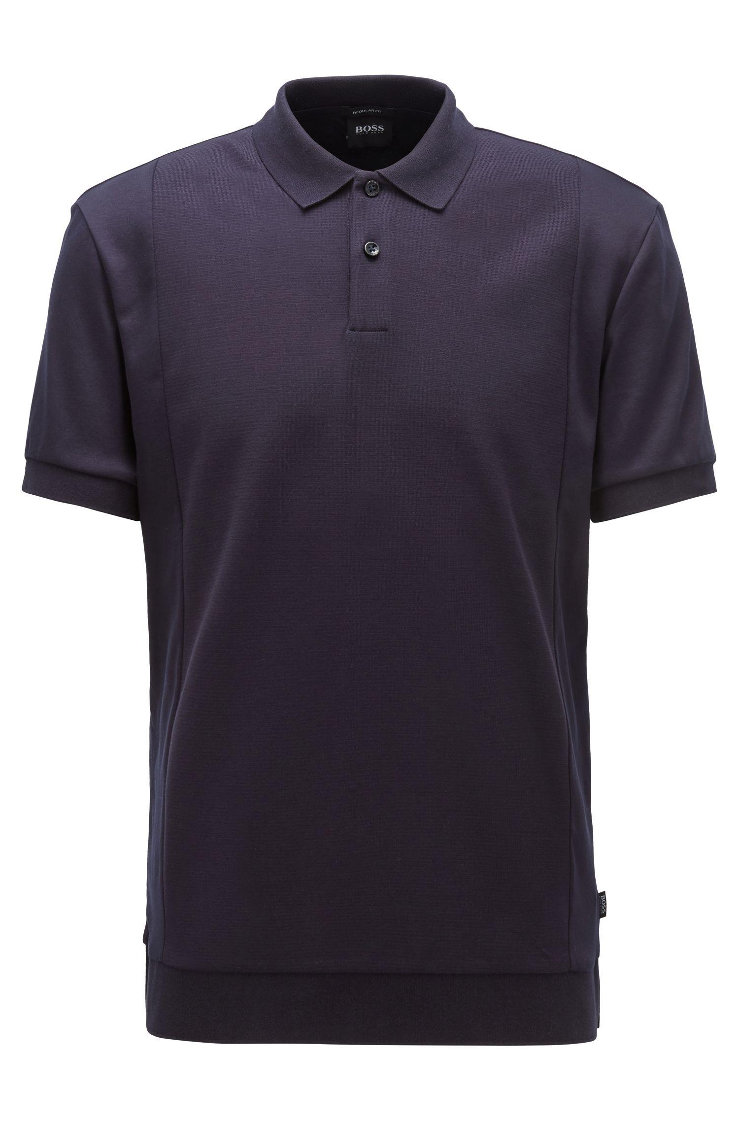 BOSS by Hugo Boss Cotton Regular Fit Polo Shirt With Structured Front ...