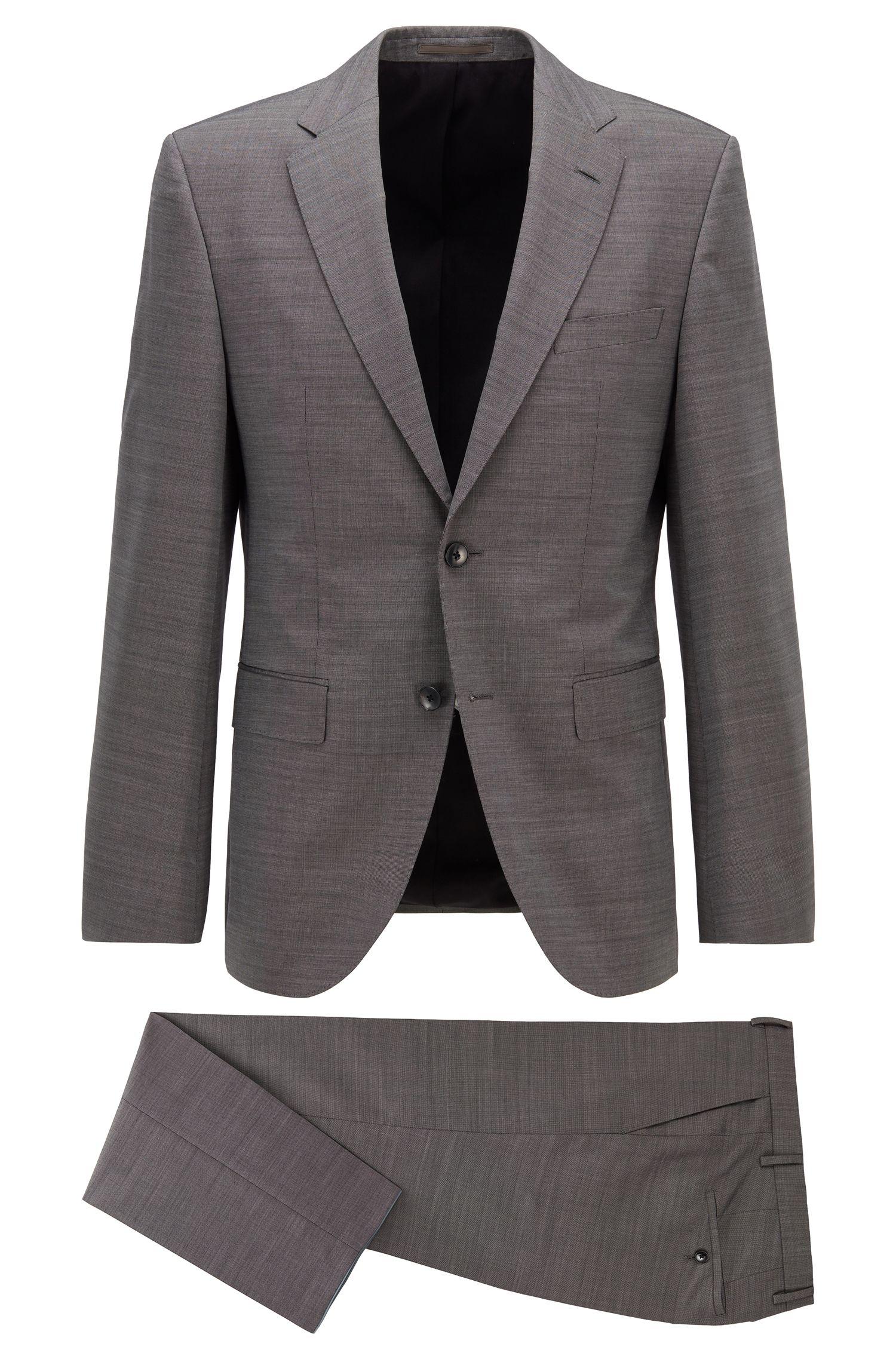 BOSS by Hugo Boss Regular Fit Suit In Stretch Virgin Wool With Silk in