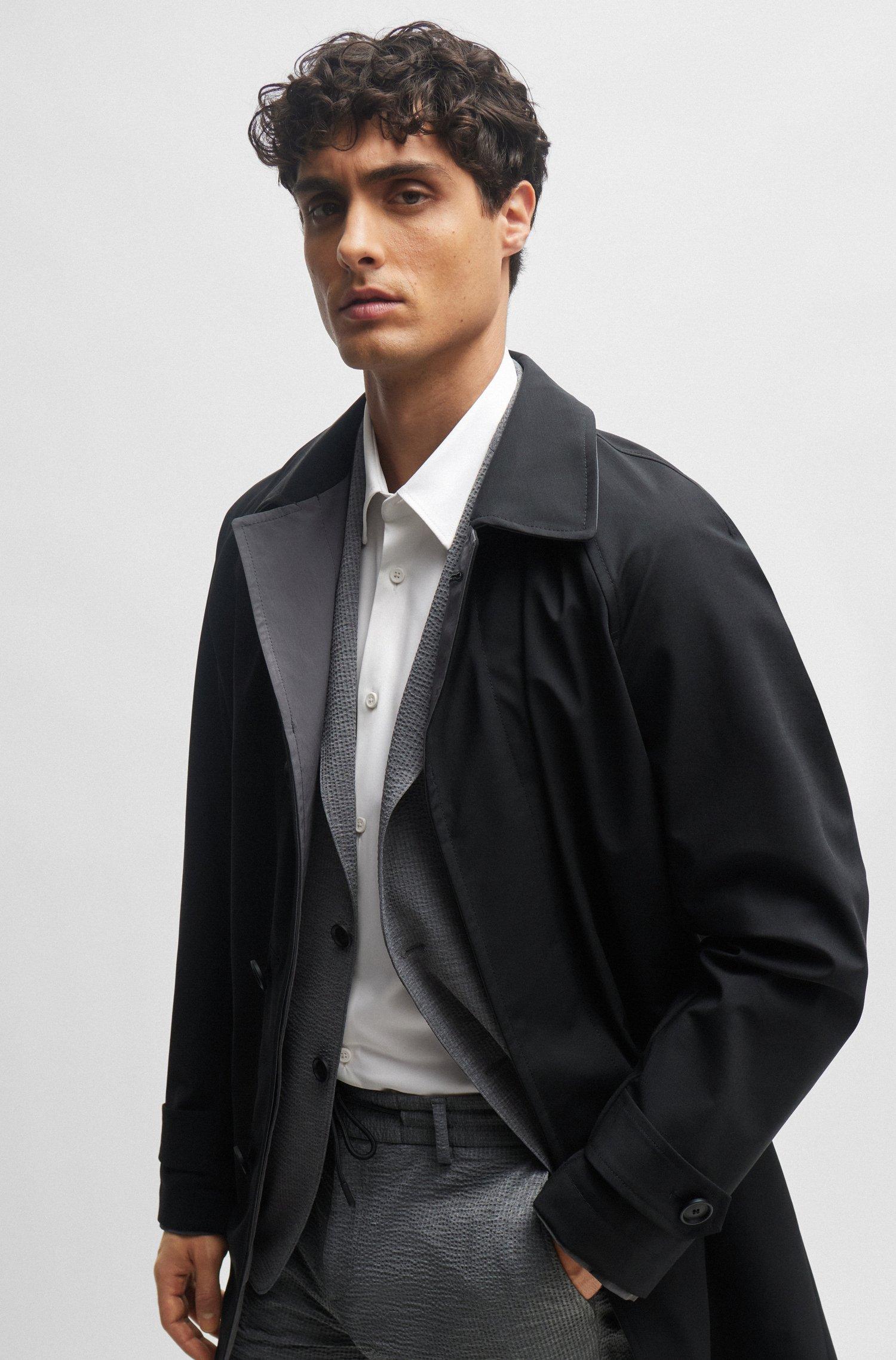 Grey Hugo Boss Car Coat NWT Men's Hugo Boss Camlow Black Peacoat