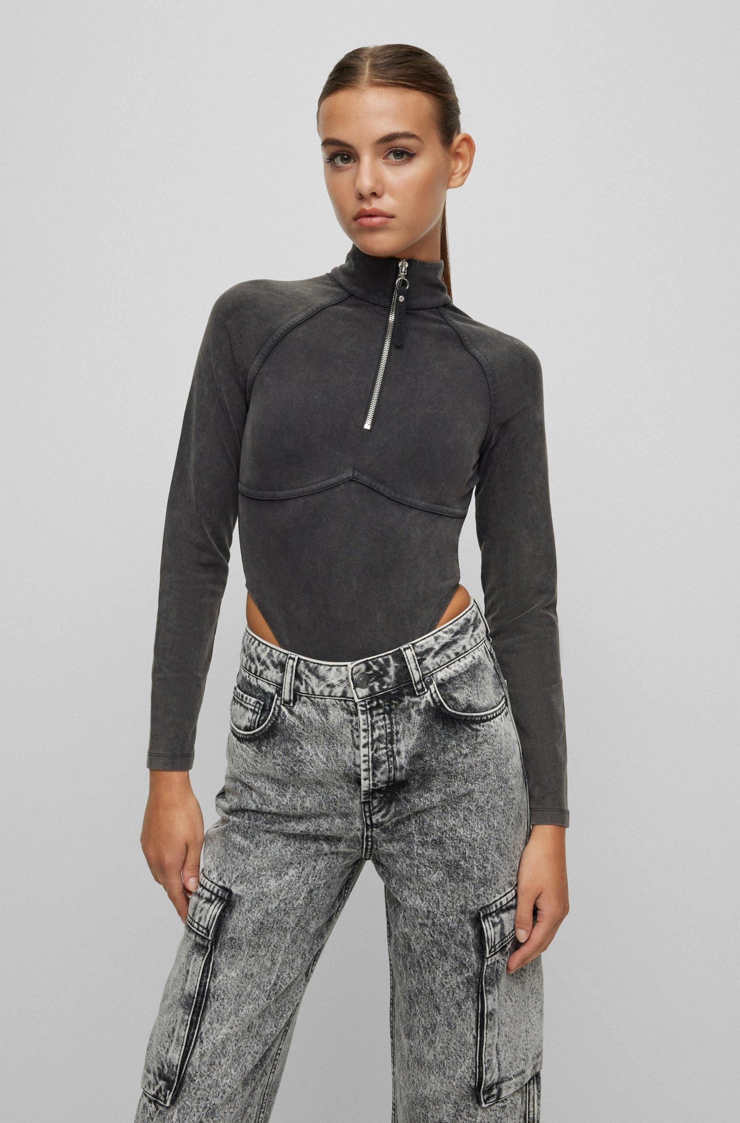 BOSS - NAOMI x BOSS leggings in stretch jersey with zip hems