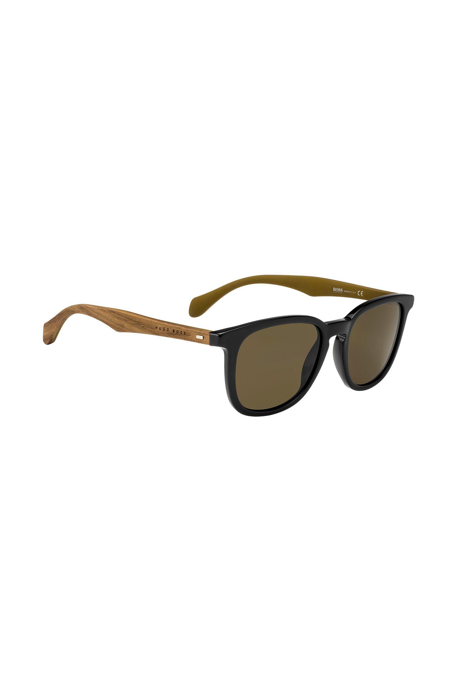 BOSS by HUGO BOSS Wood Acetate Round Sunglasses | 0843s for Men | Lyst