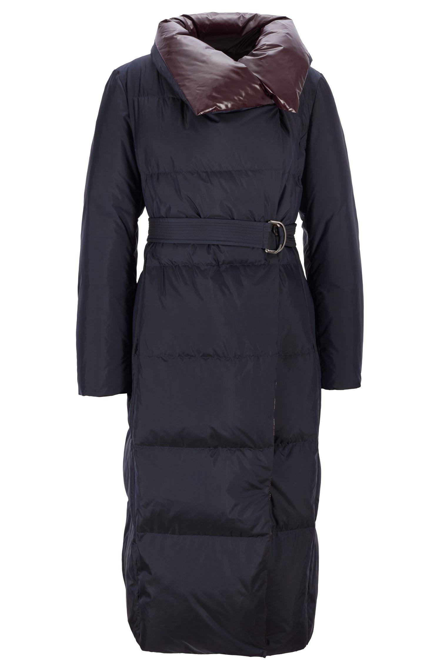 BOSS by Hugo Boss Regularfit Padded Coat With Belted Closure in Dark