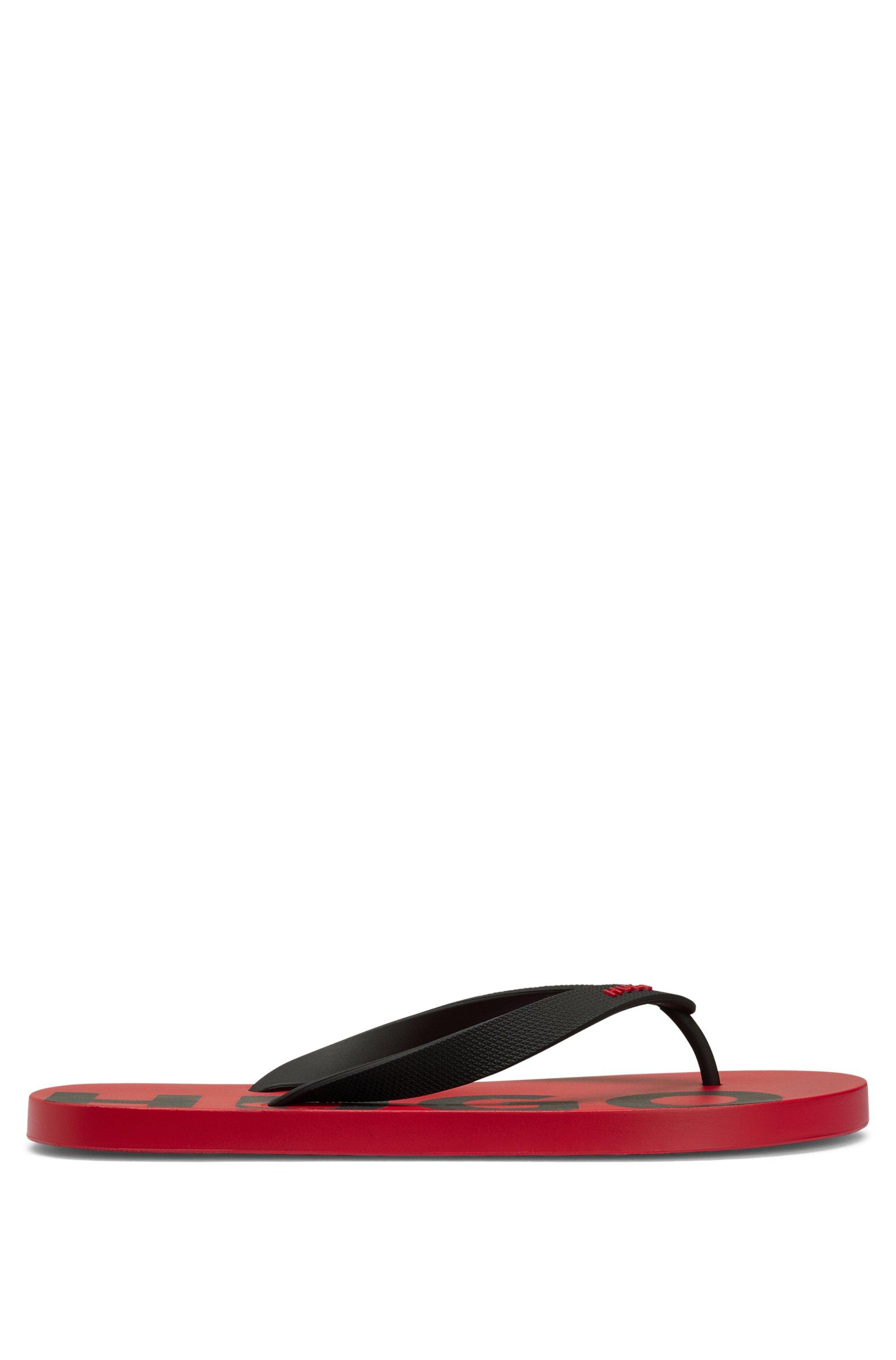 BOSS by HUGO BOSS Flip-flops With Logo Details in Red for Men | Lyst