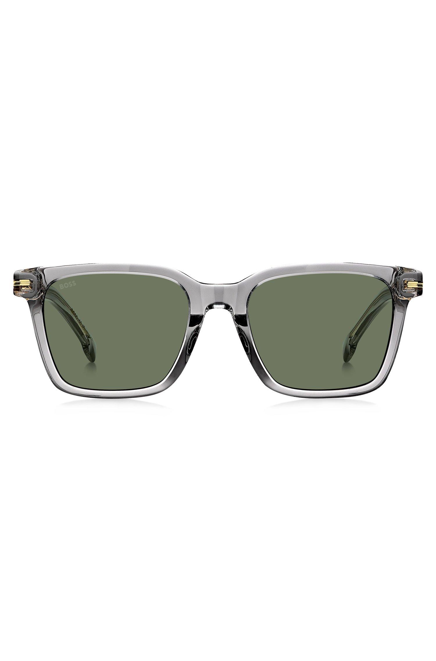 BOSS Clear-acetate Sunglasses With Signature Gold-tone Detail in