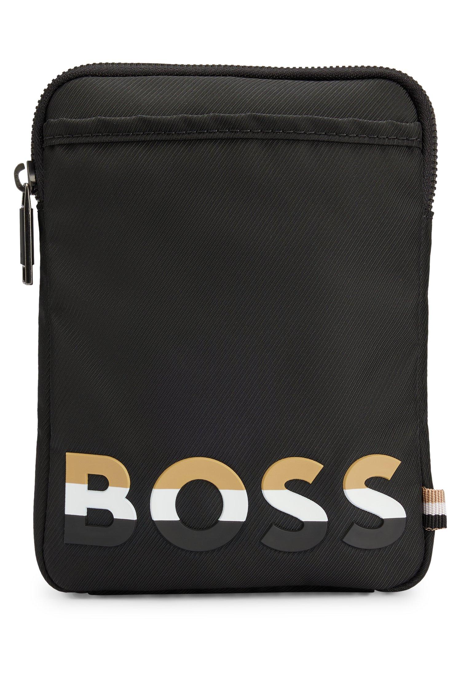 BOSS by HUGO BOSS Neck Pouch With Signaturestripe Strap And Logo in Black for Men Lyst UK